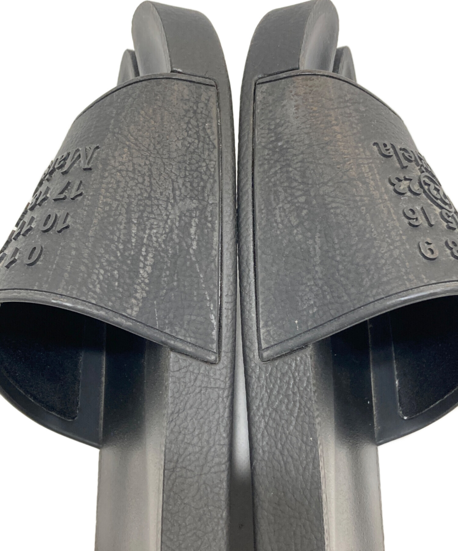 Maison Margiela ブラックレザーサンダル 中古・古着通販】Maison Margiela (メゾンマルジェラ) 足袋サンダル