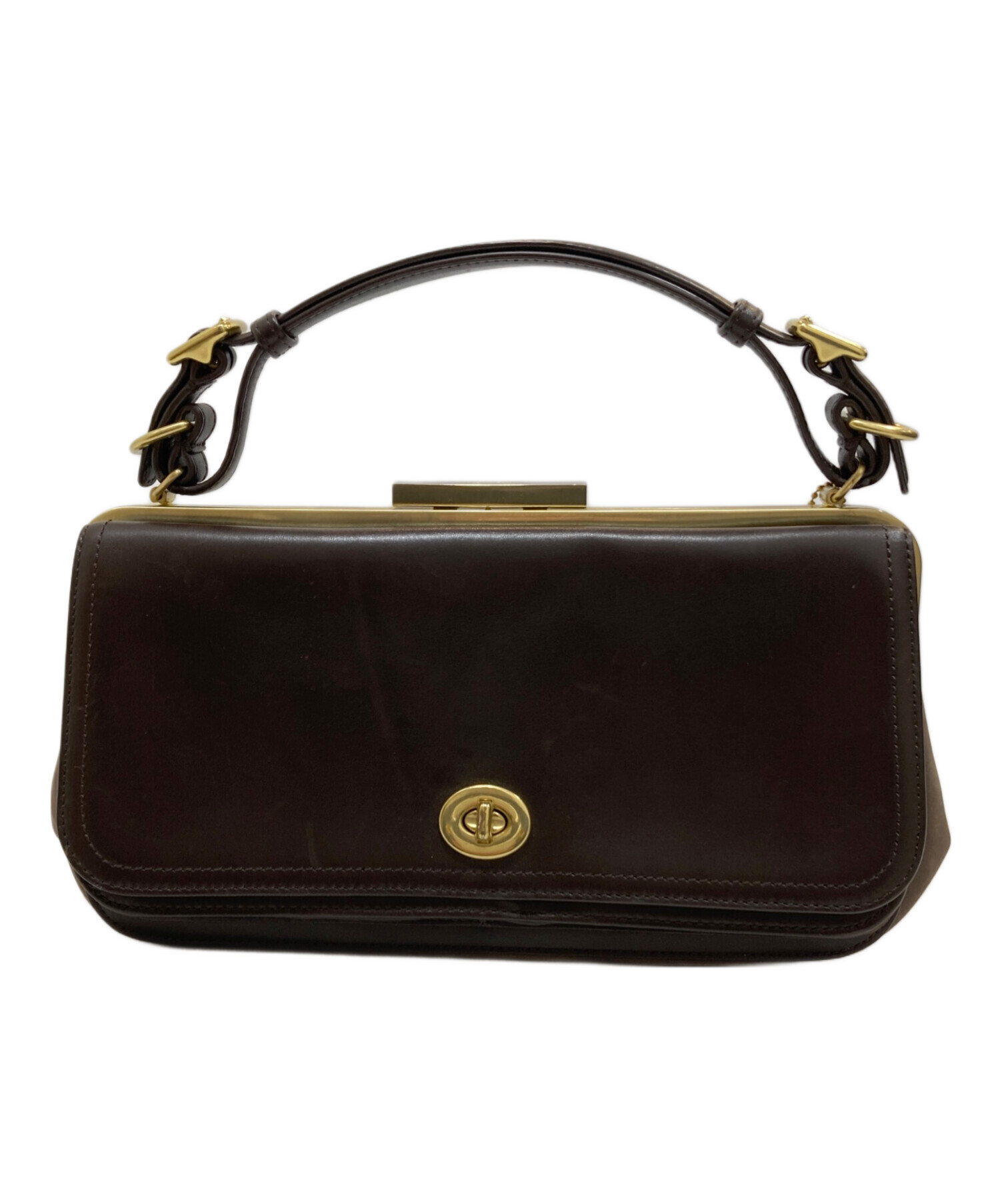 中古・古着通販】COACH (コーチ) ターンロックレザーハンドバッグ