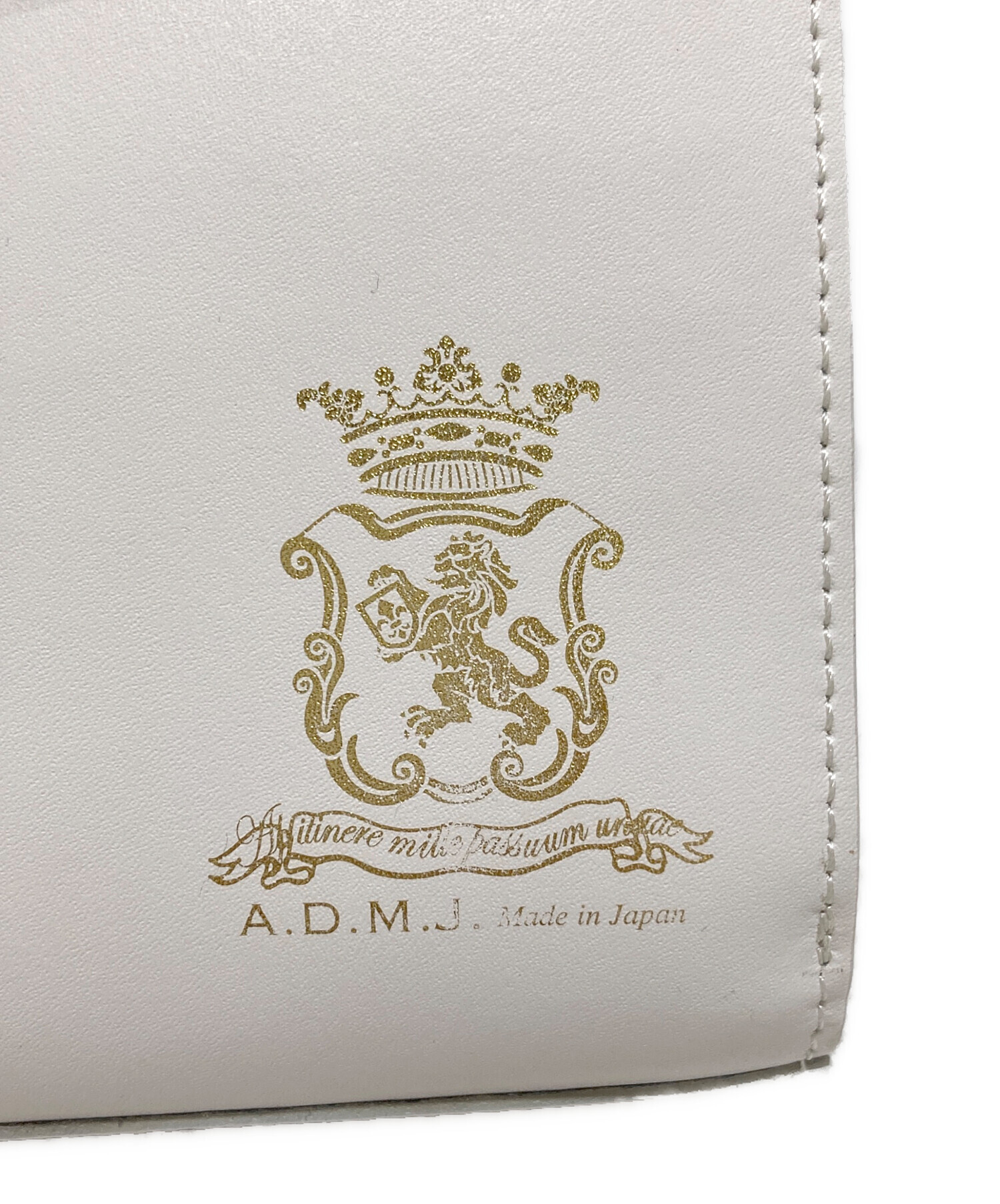 未使用品/タグあり】ADMJ イタリアンファブリック サブバッグエクリュ