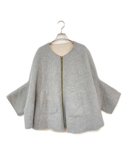 未使用級♡RISLEY リズレー　ウールリバーシブル　ポンチョ　ケープコート Risley リズレー リバーシブルポンチョコート SALE : セレクトショップ