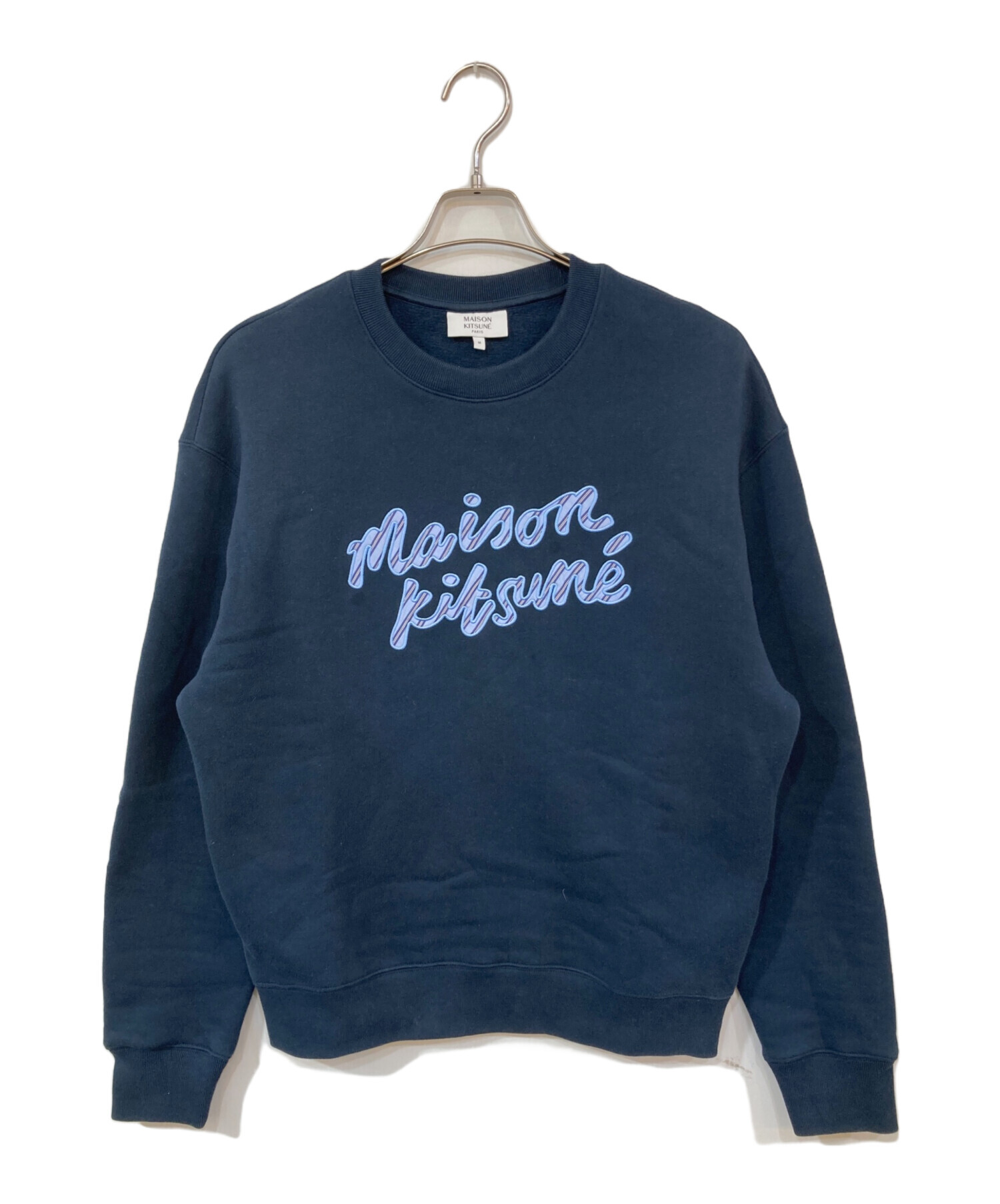 MAISON KITSUNE メゾンキツネ　ネイビー　スウェット 中古・古着通販】MAISON KITSUNE (メゾンキツネ) ロゴスウェット