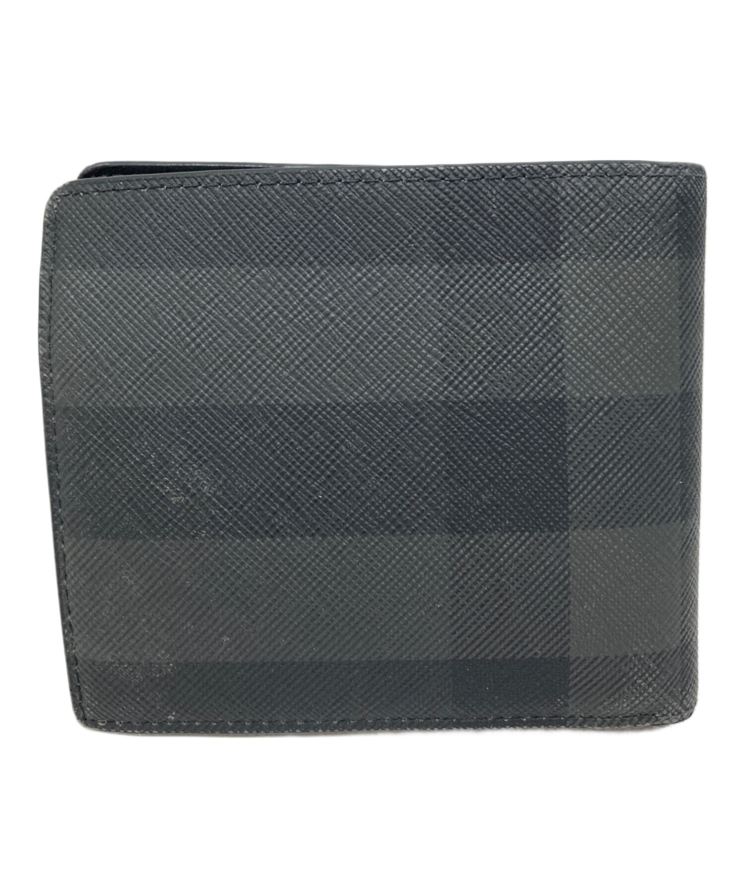 中古・古着通販】BURBERRY (バーバリー) 2つ折り財布 ブラック