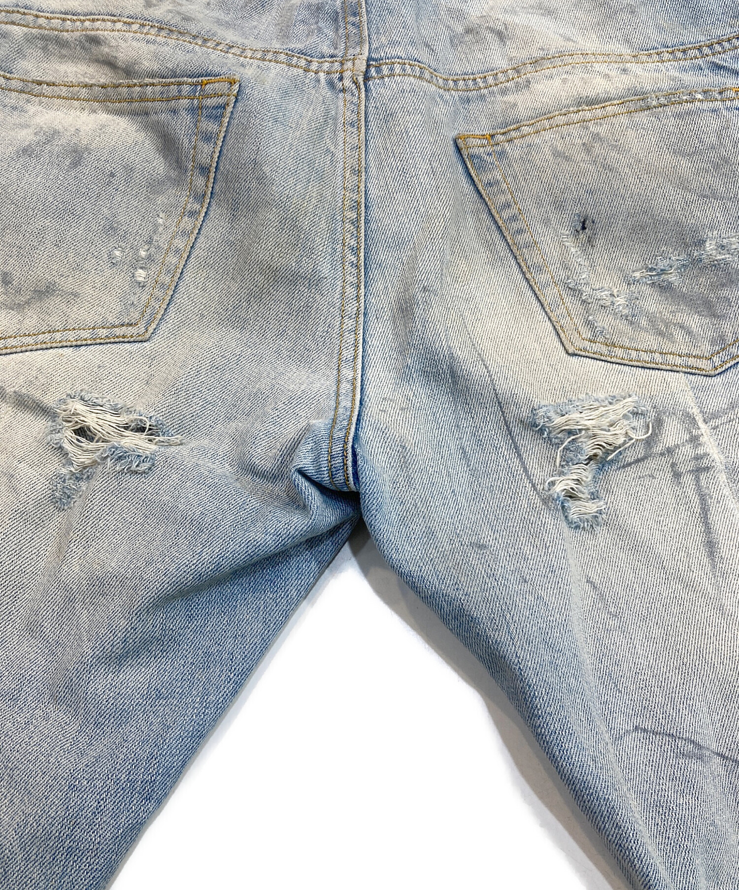 中古・古着通販】BALMAIN (バルマン) 加工ストレートバイカーデニム