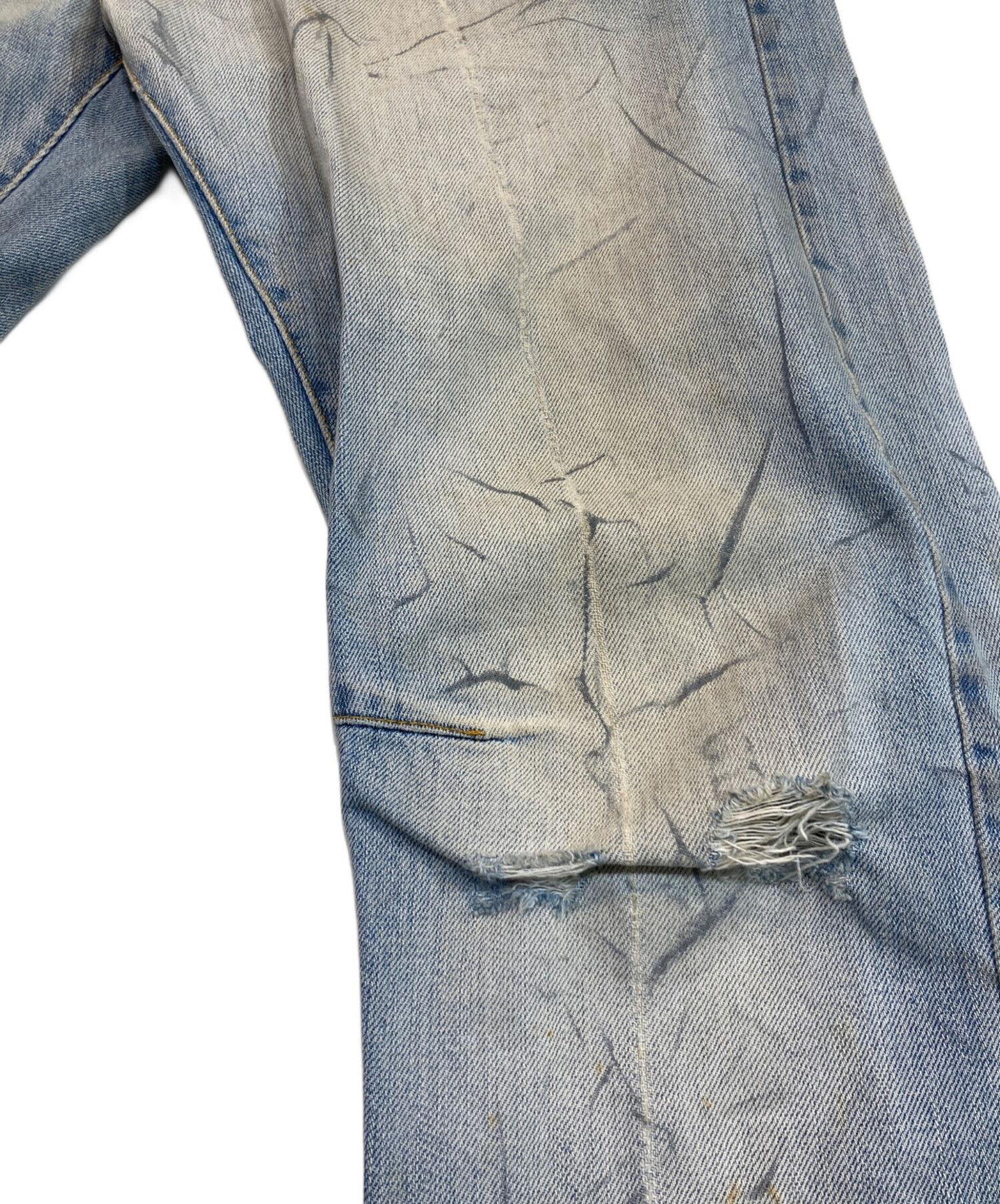 中古・古着通販】BALMAIN (バルマン) 加工ストレートバイカーデニム