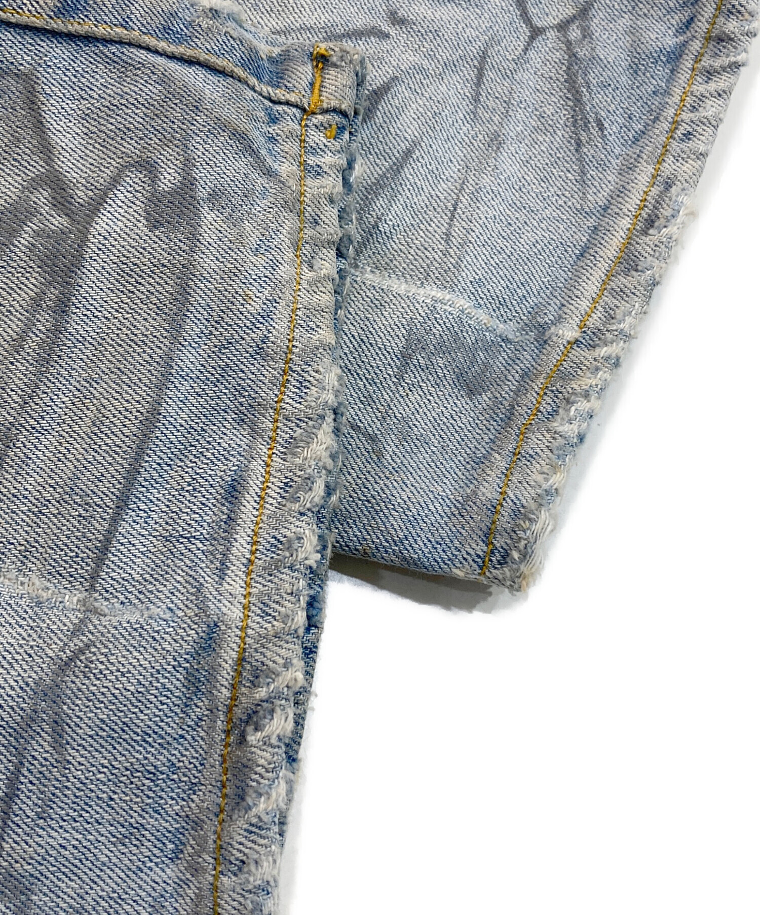 中古・古着通販】BALMAIN (バルマン) 加工ストレートバイカーデニム