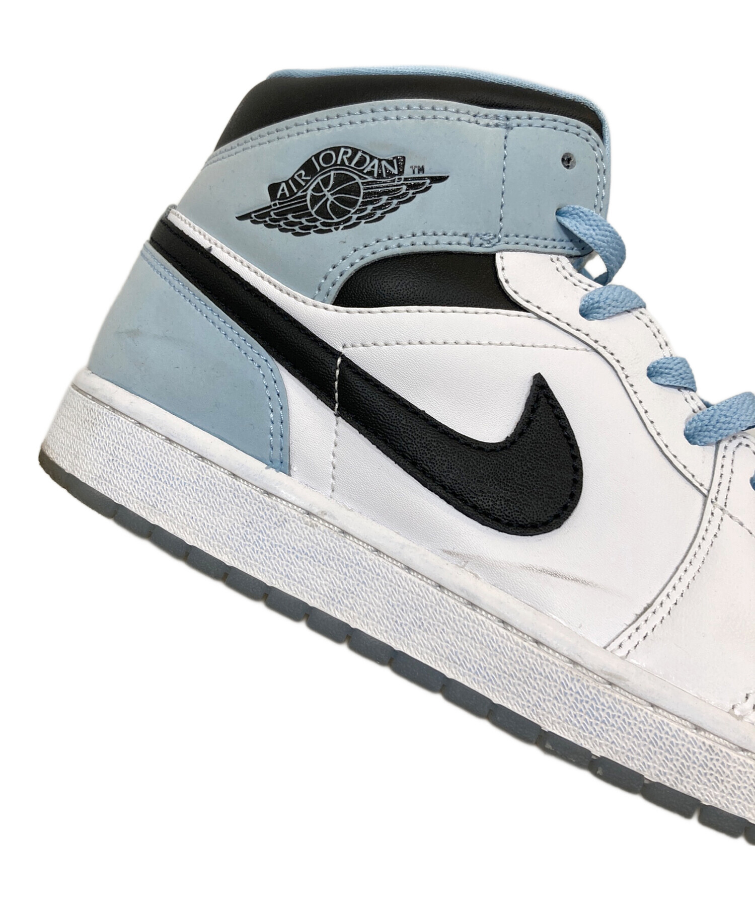 中古・古着通販】NIKE (ナイキ) Air Jordan 1 Mid Ice Blue Nubuck 
