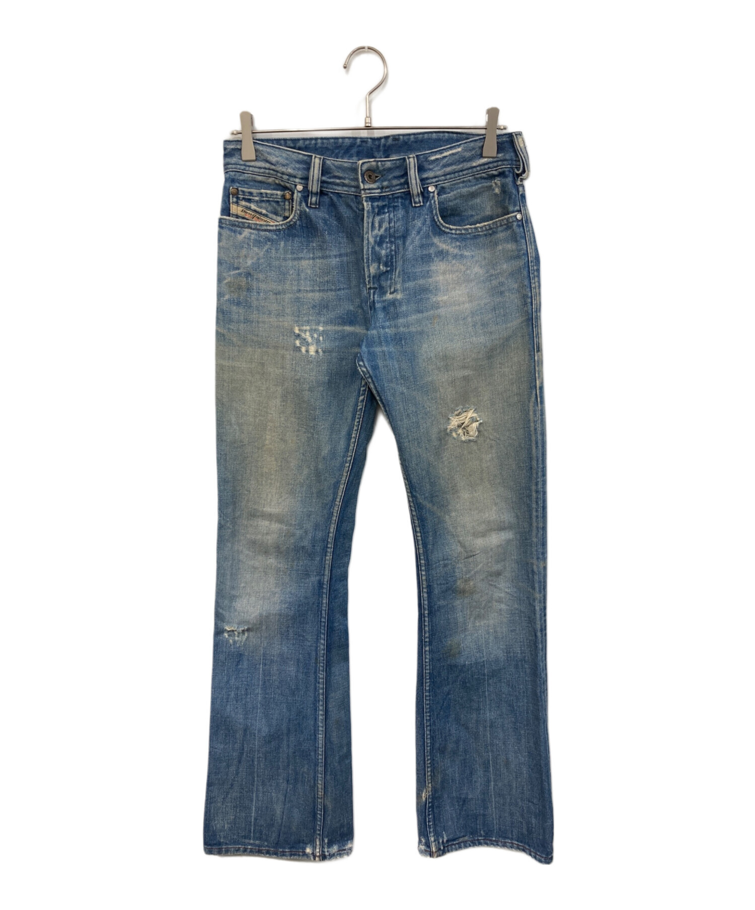 中古・古着通販】DIESEL (ディーゼル) フレアデニムパンツ ブラック