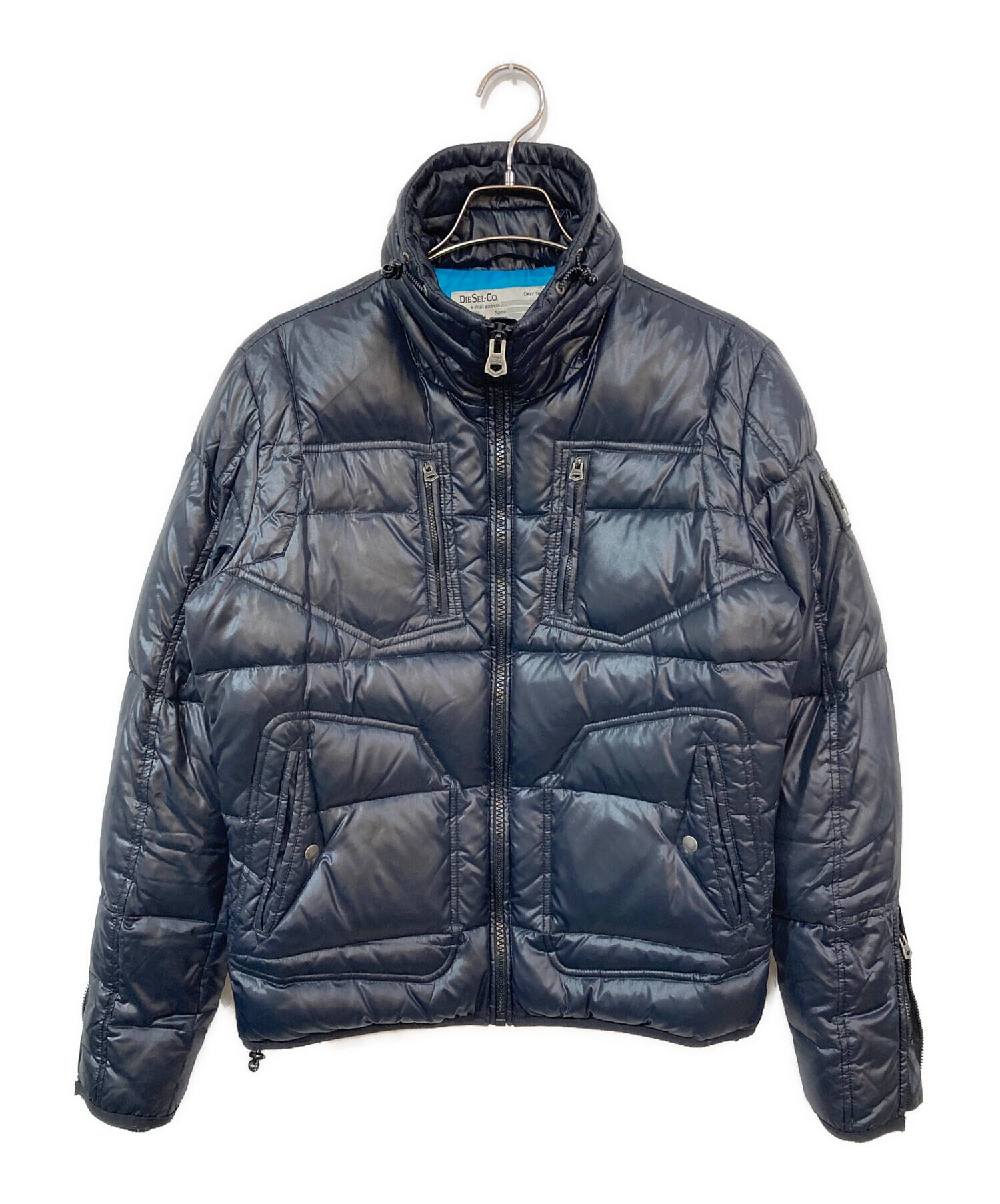 中古・古着通販】DIESEL (ディーゼル) ダウンジャケット ネイビー 
