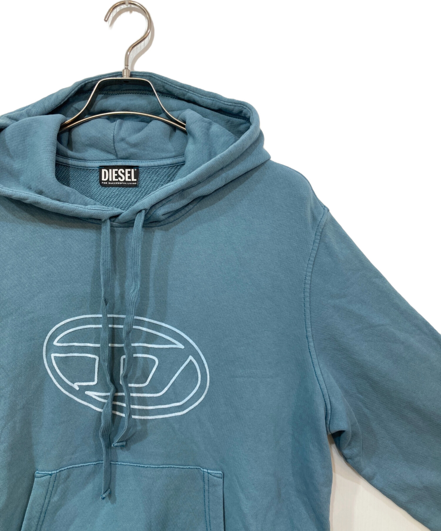 中古・古着通販】DIESEL (ディーゼル) S-GINN-HOOD-E4 パーカー ブルー 