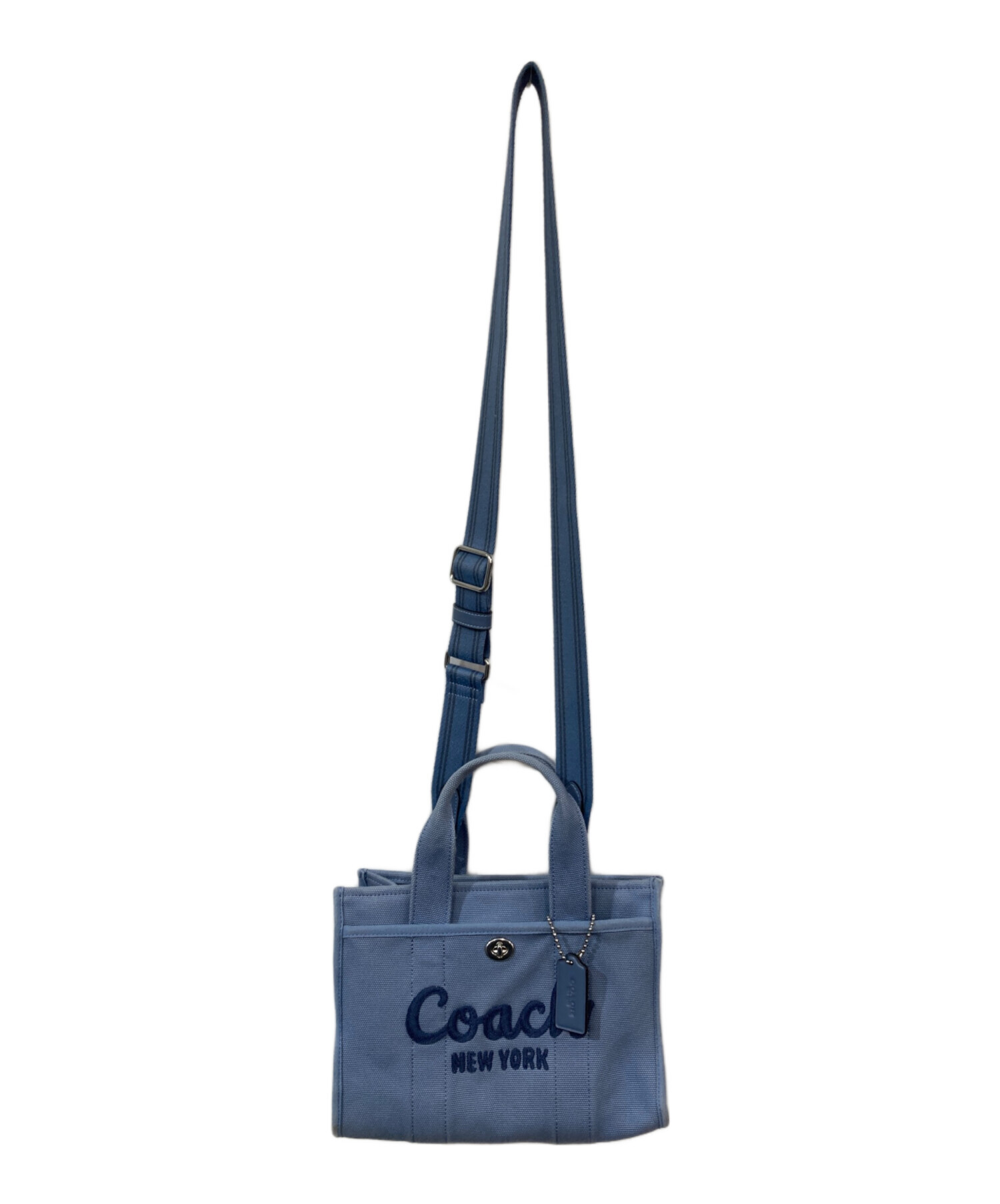中古・古着通販】COACH (コーチ) キャンバス カーゴ トート 26 ブルー