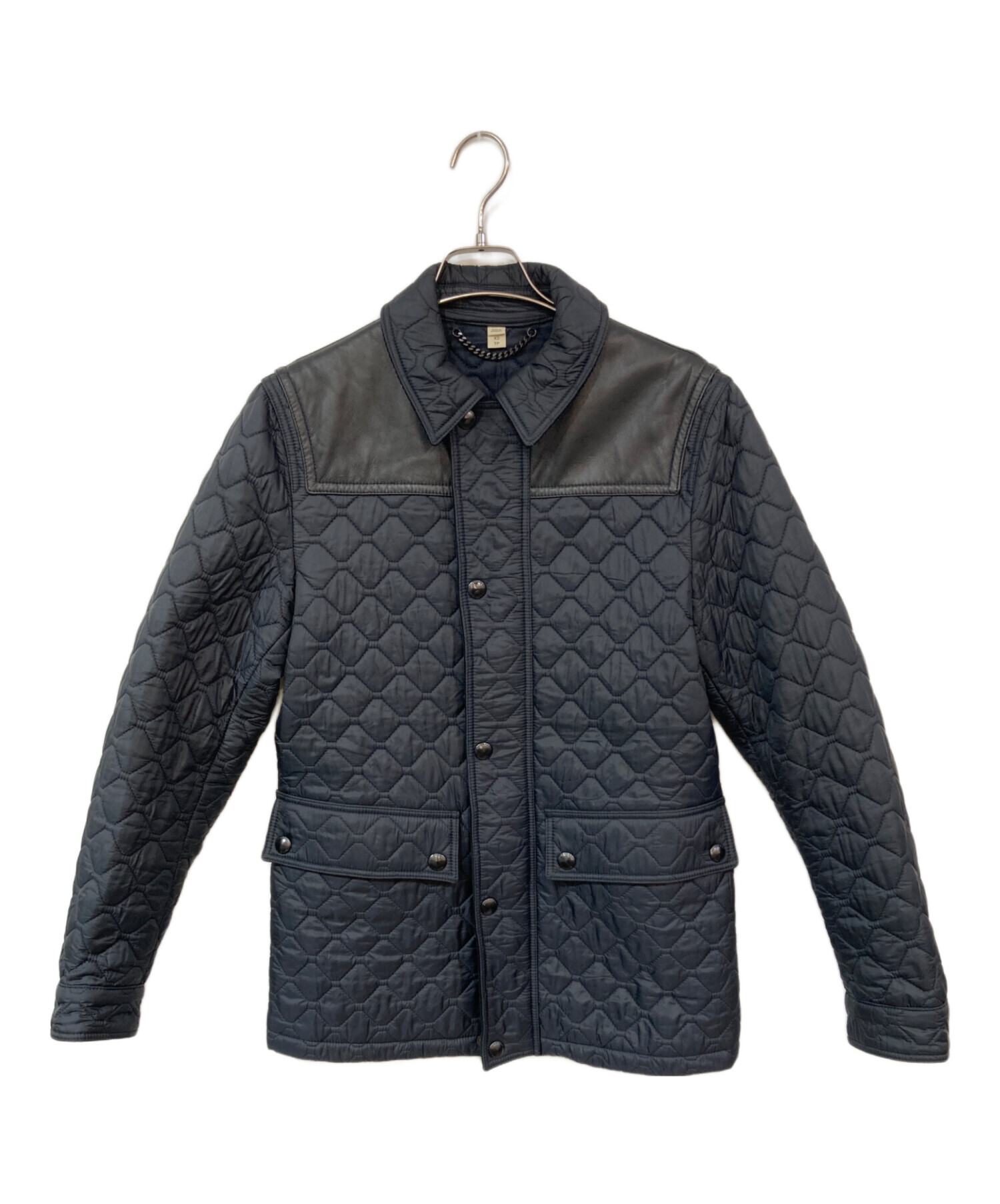 バーバリーロンドン　レザー　キルティングジャケット　シープスキン　羊革　USA製 バーバリーロンドン レザー キルティングジャケット シープスキン 羊革