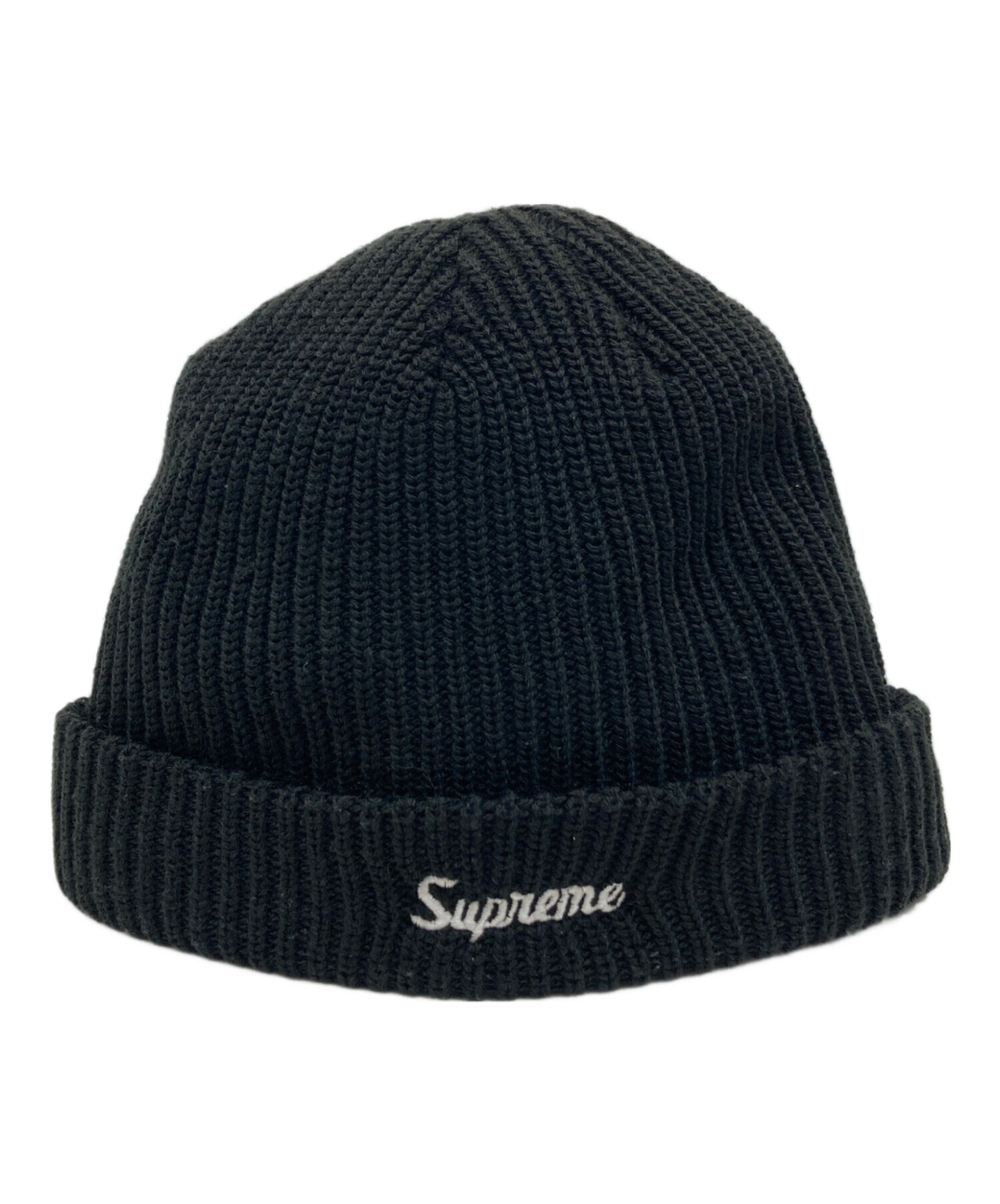 美品 シュプリーム 黒色 20fw Wide Rib Beanie supreme wide rib