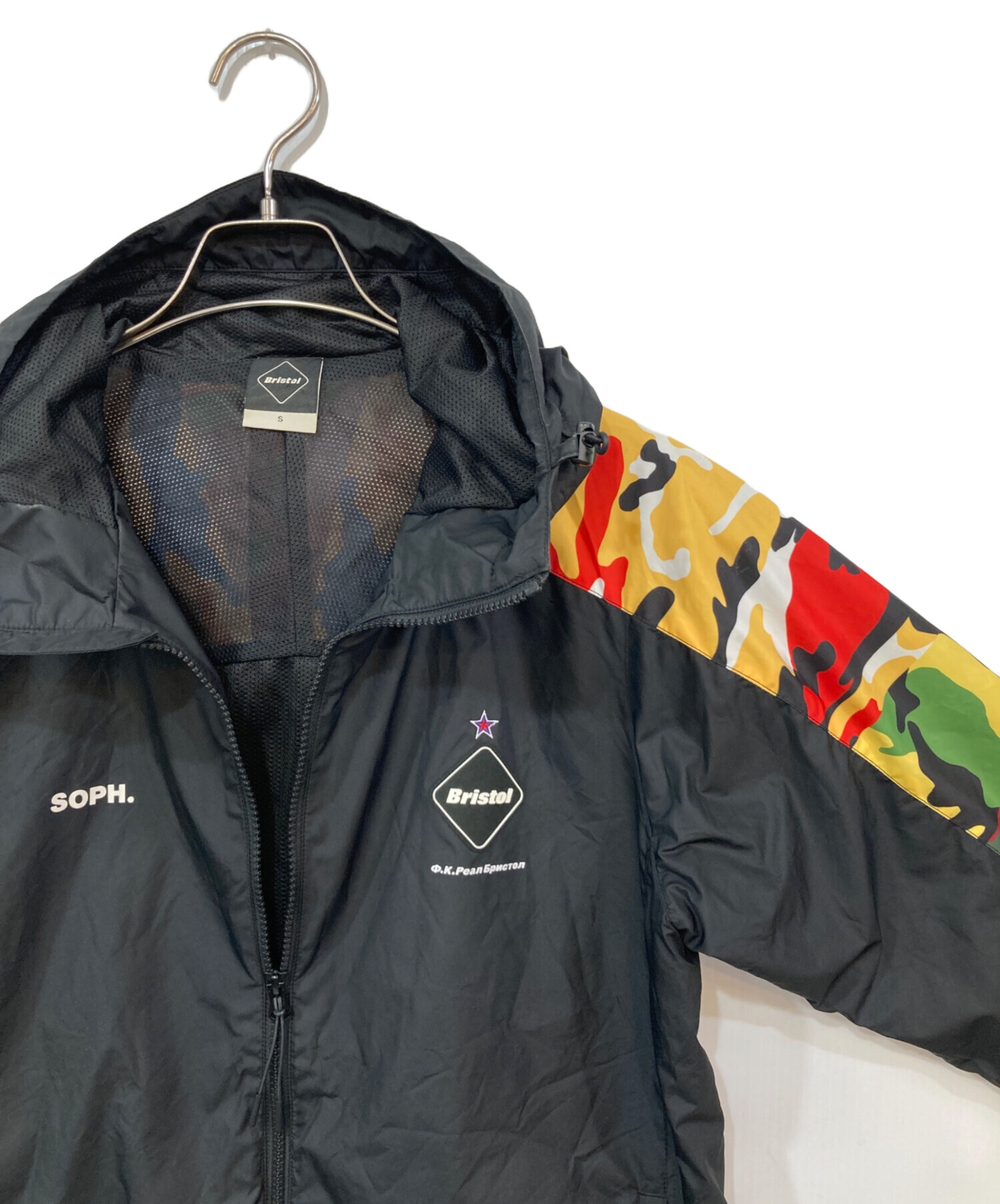 FCRB ナイロンジャケット ブラック Sサイズ 中古・古着通販】F.C.R.B. (エフシーレアルブリストル) ナイロン