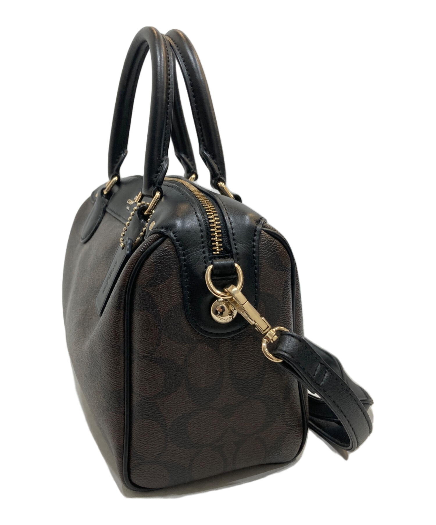 中古・古着通販】COACH (コーチ) シグネチャーミニボストンバッグ