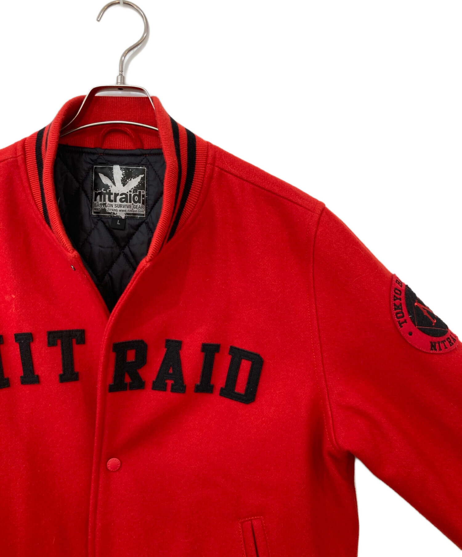 中古・古着通販】nitraid (ナイトレイド) ウールスタジャン レッド