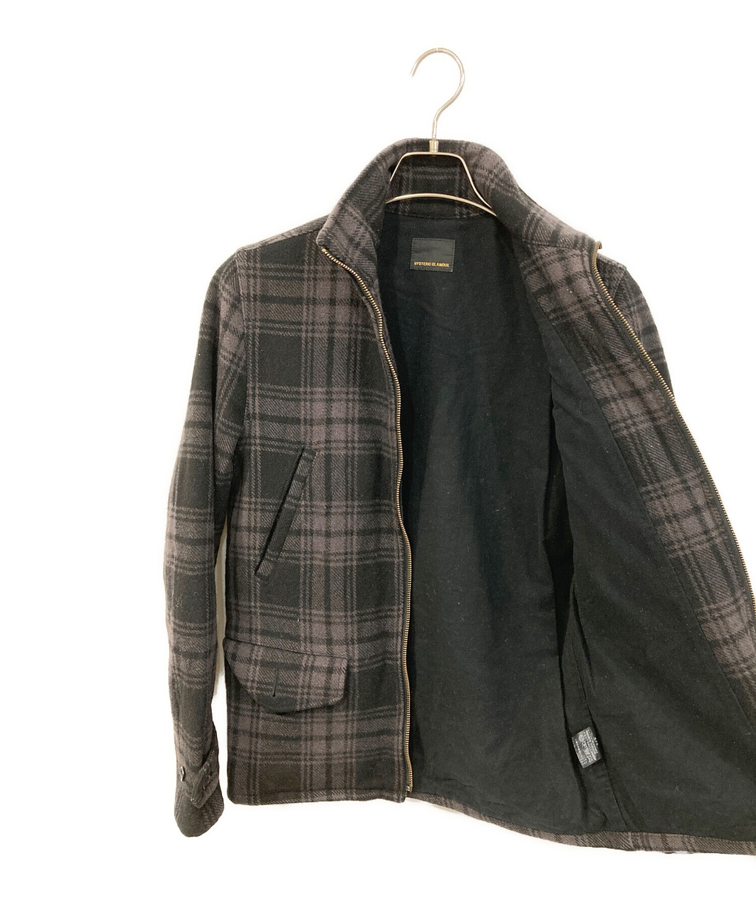 HYSTERIC GLAMOUR ジップアップジャケット グレー 中古・古着通販】Hysteric Glamour (ヒステリックグラマー) ジップ