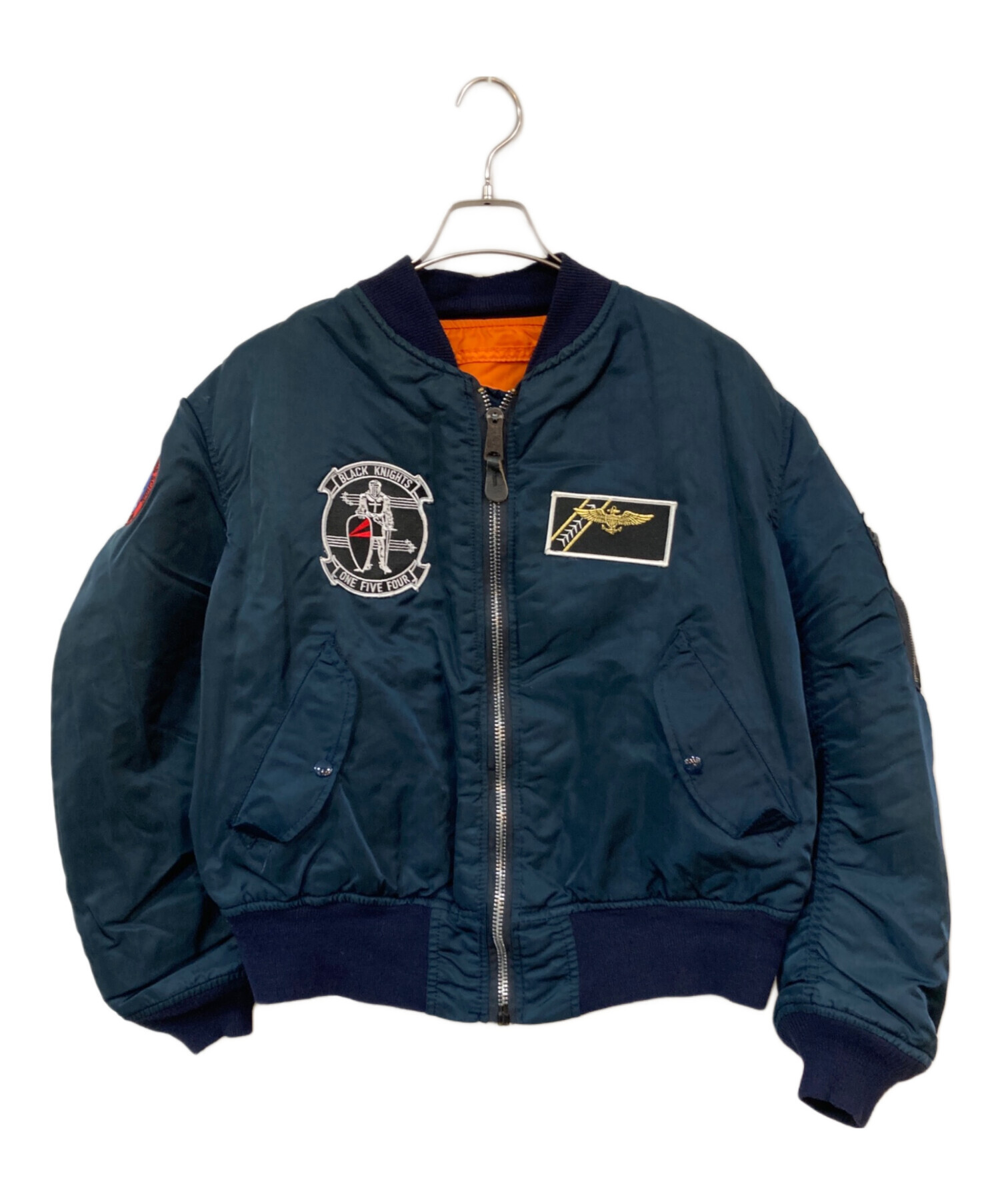 中古・古着通販】ALPHA (アルファ) MA-1ジャケット ネイビー サイズ