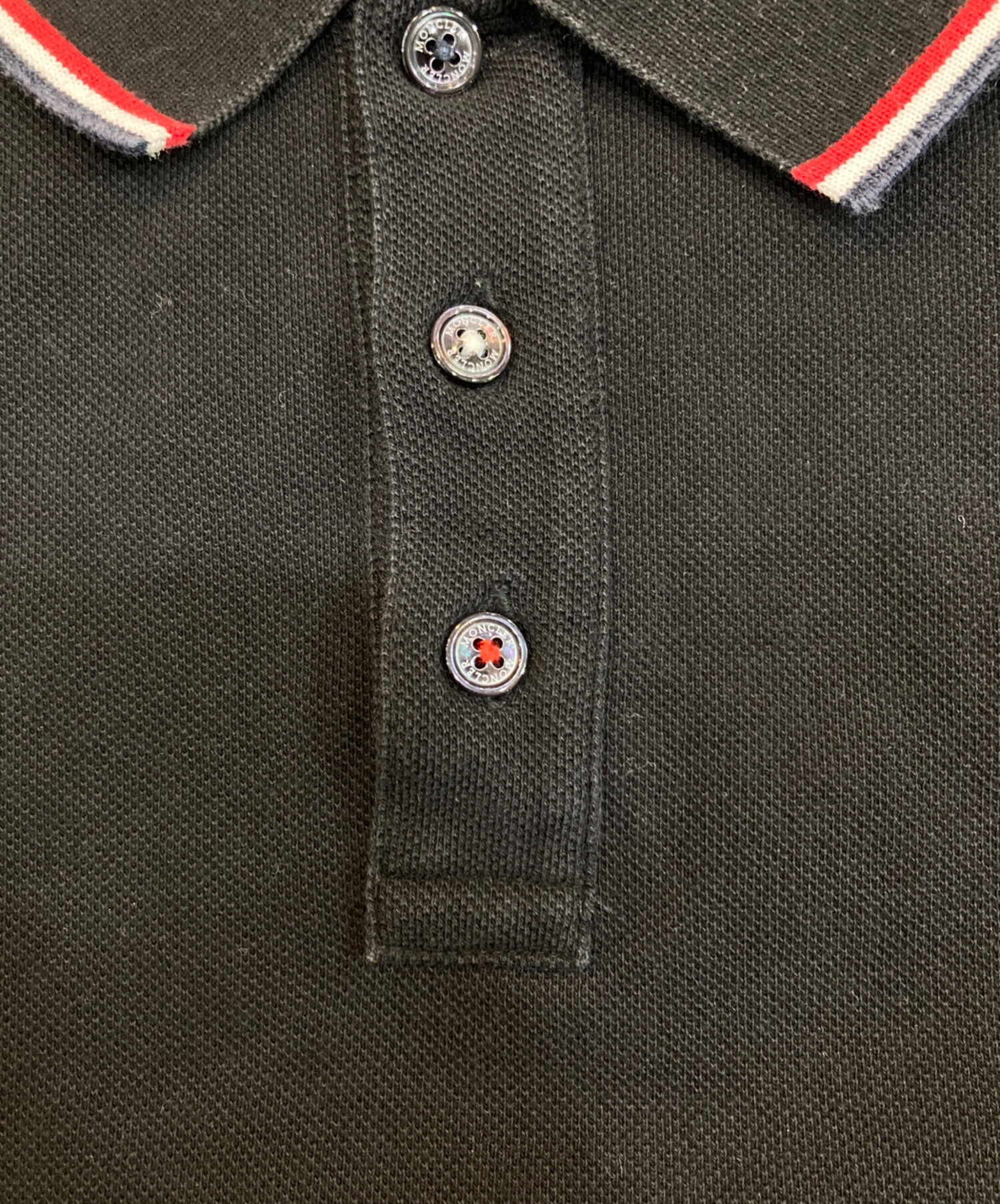 中古・古着通販】MONCLER (モンクレール) ポロシャツ ブラック サイズ