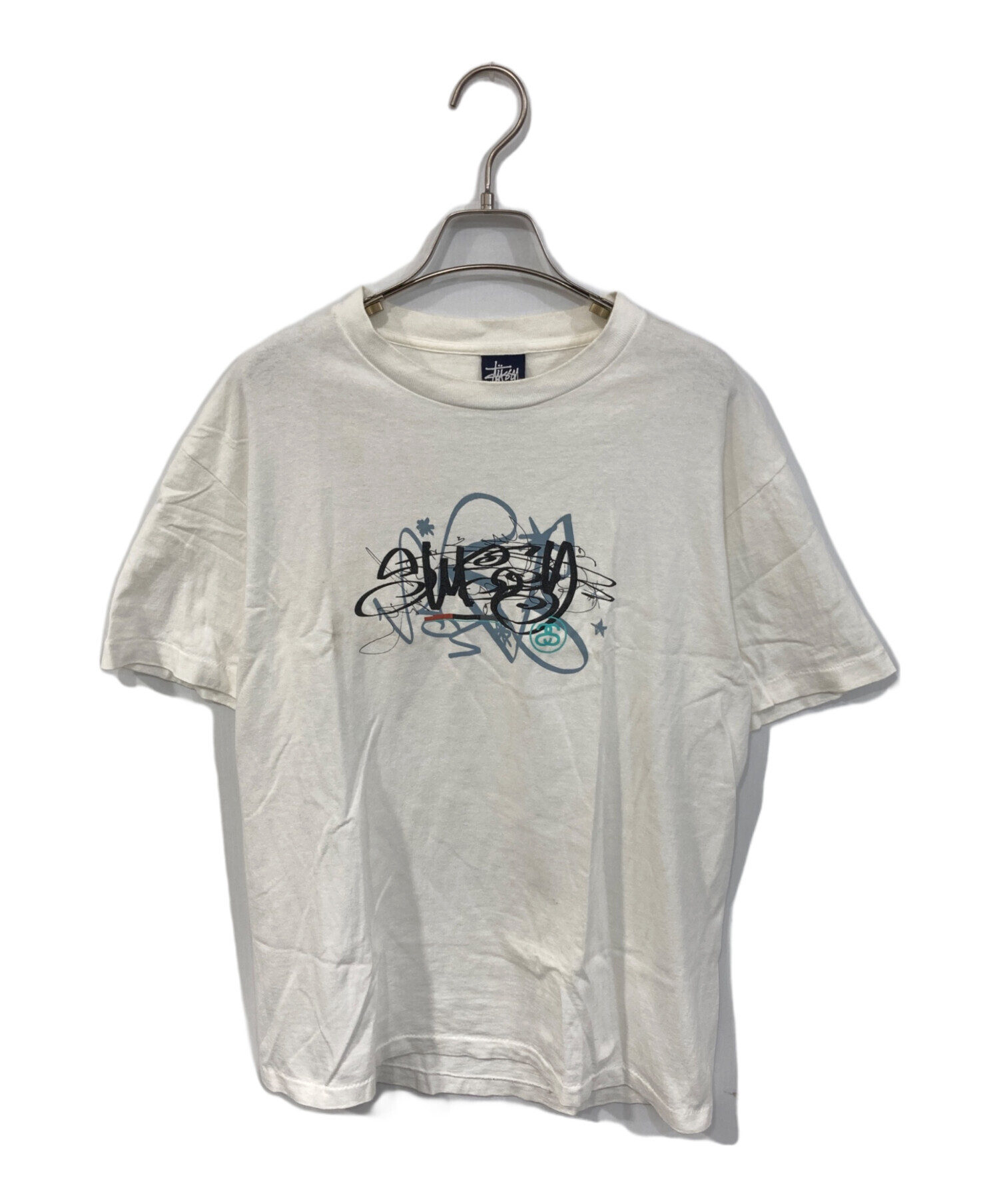 中古・古着通販】stussy (ステューシー) s/sロゴtee ホワイト サイズ