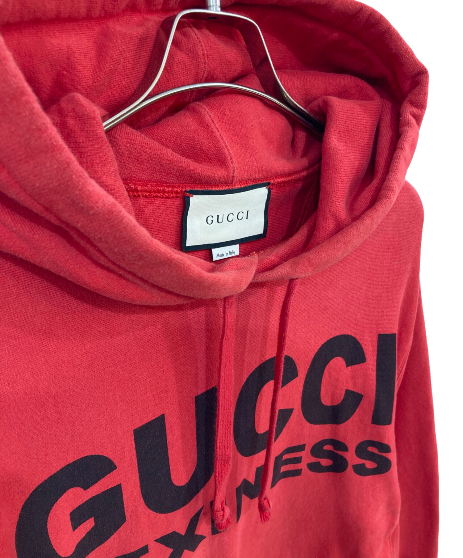 中古・古着通販】GUCCI (グッチ) SEXINESS プリント パーカー レッド