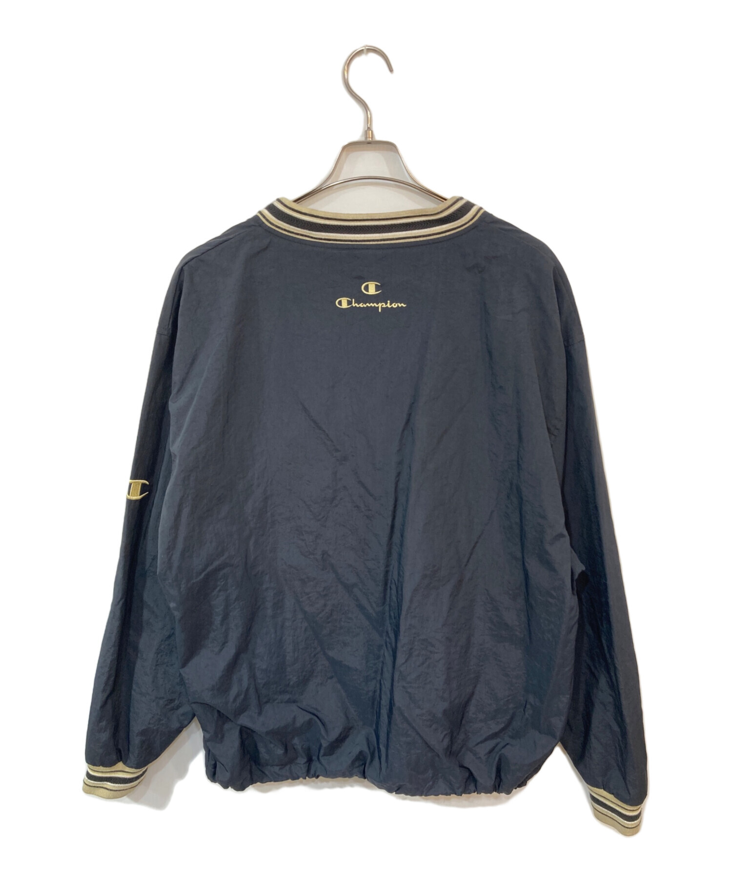 古着 チャンピオン Champion カレッジ Vネック ナイロンジャケット 