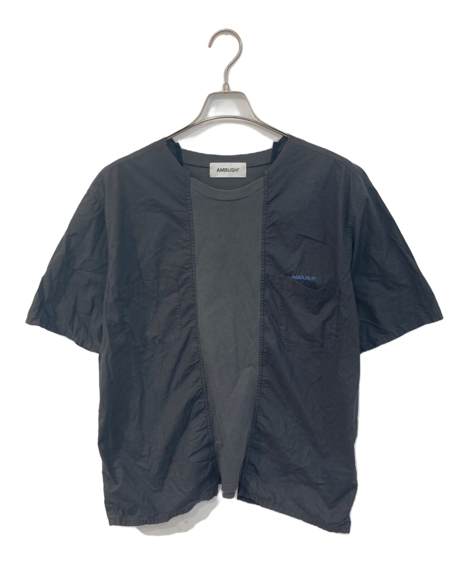 AMBUSH アンブッシュ ブラウス XS 黒 【古着】【中古】【送料無料】 中古・古着通販】AMBUSH (アンブッシュ) パッチワーク切替Tシャツ