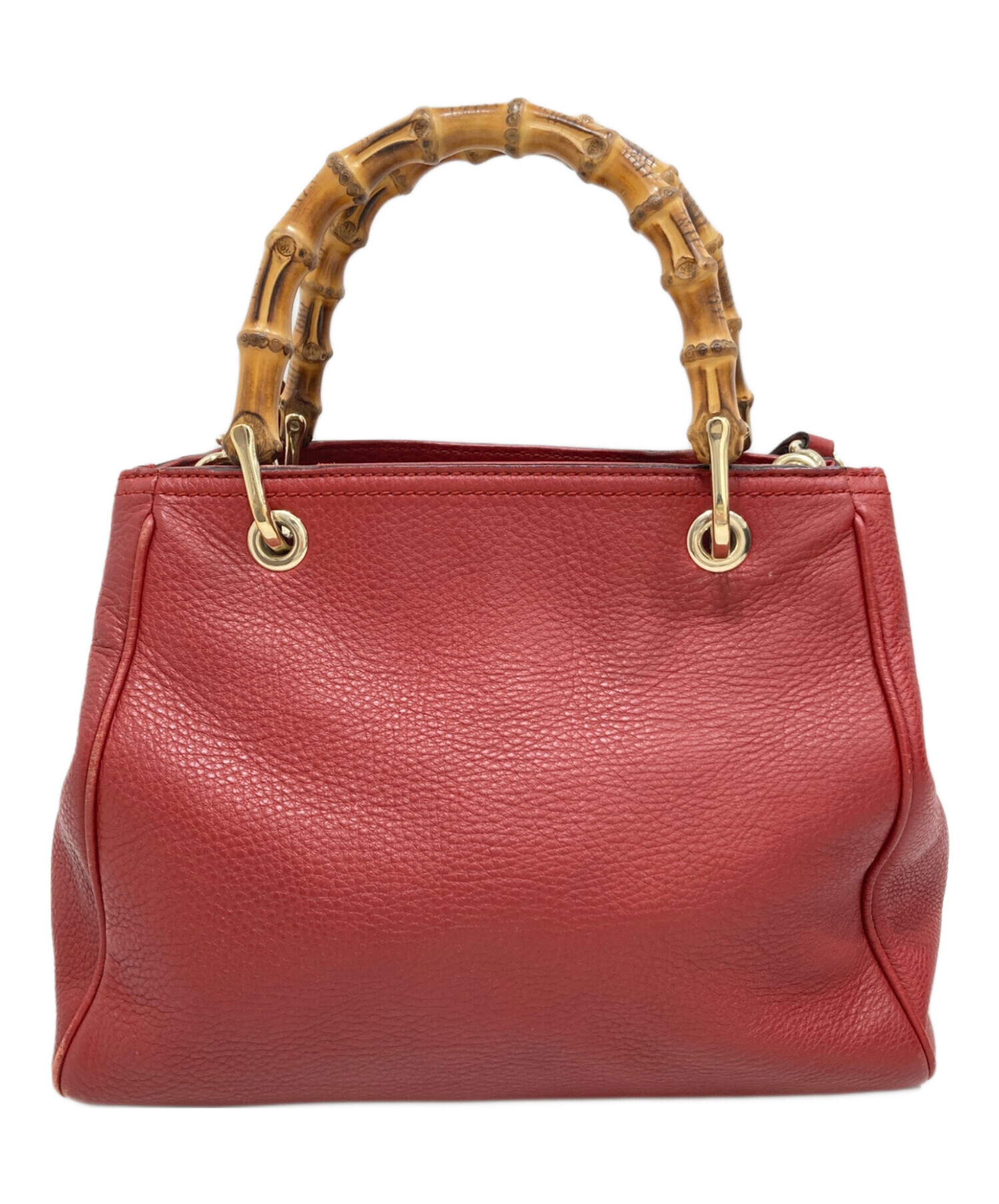中古・古着通販】GUCCI (グッチ) バンブー スモール バッグ レッド