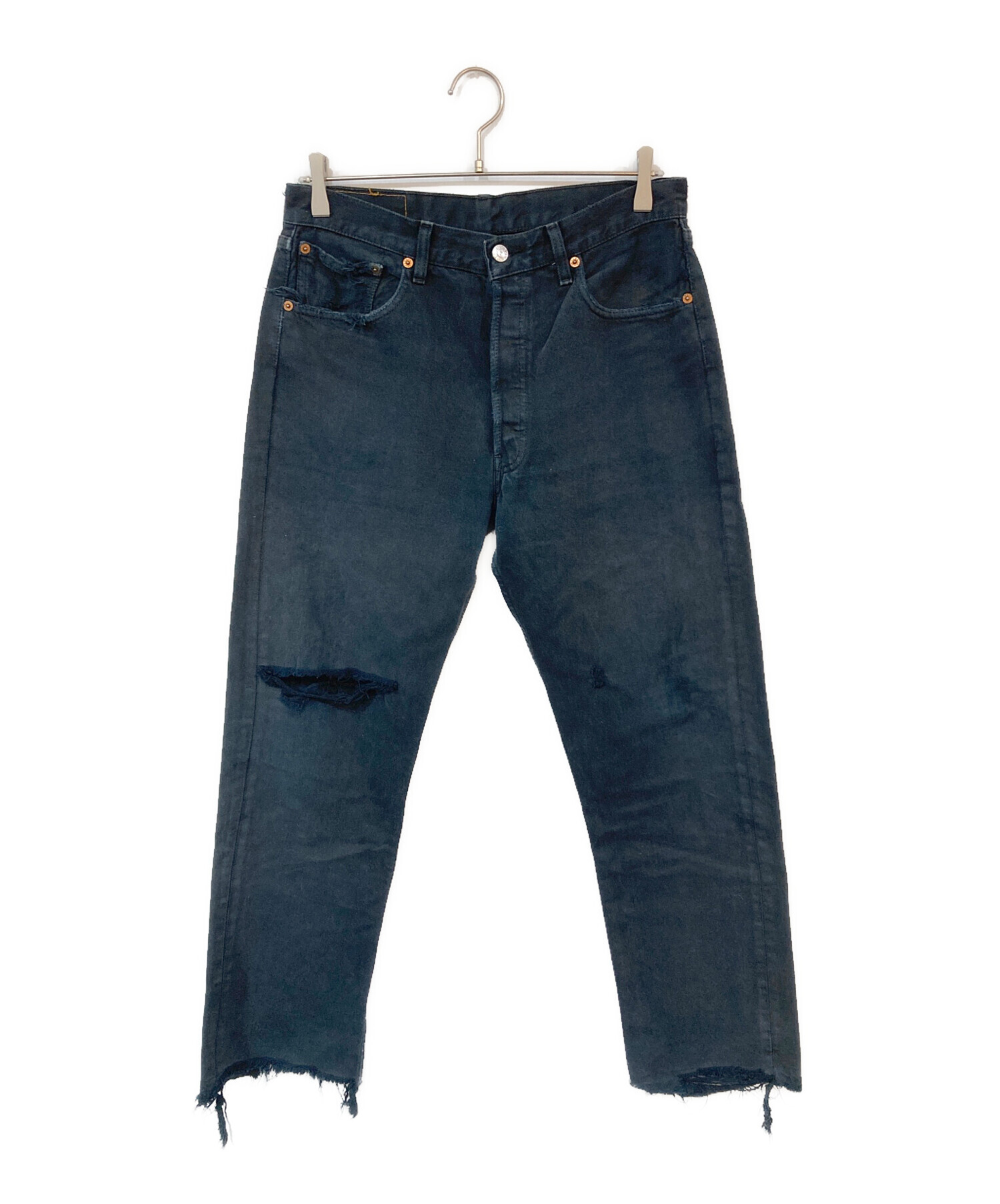 中古・古着通販】LEVI'S (リーバイス) 501後染めブラックパンツ