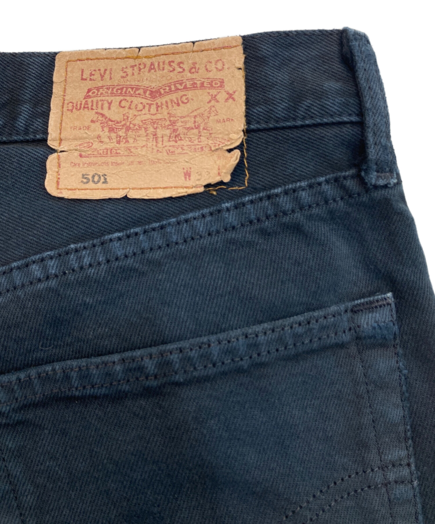中古・古着通販】LEVI'S (リーバイス) 501後染めブラックパンツ