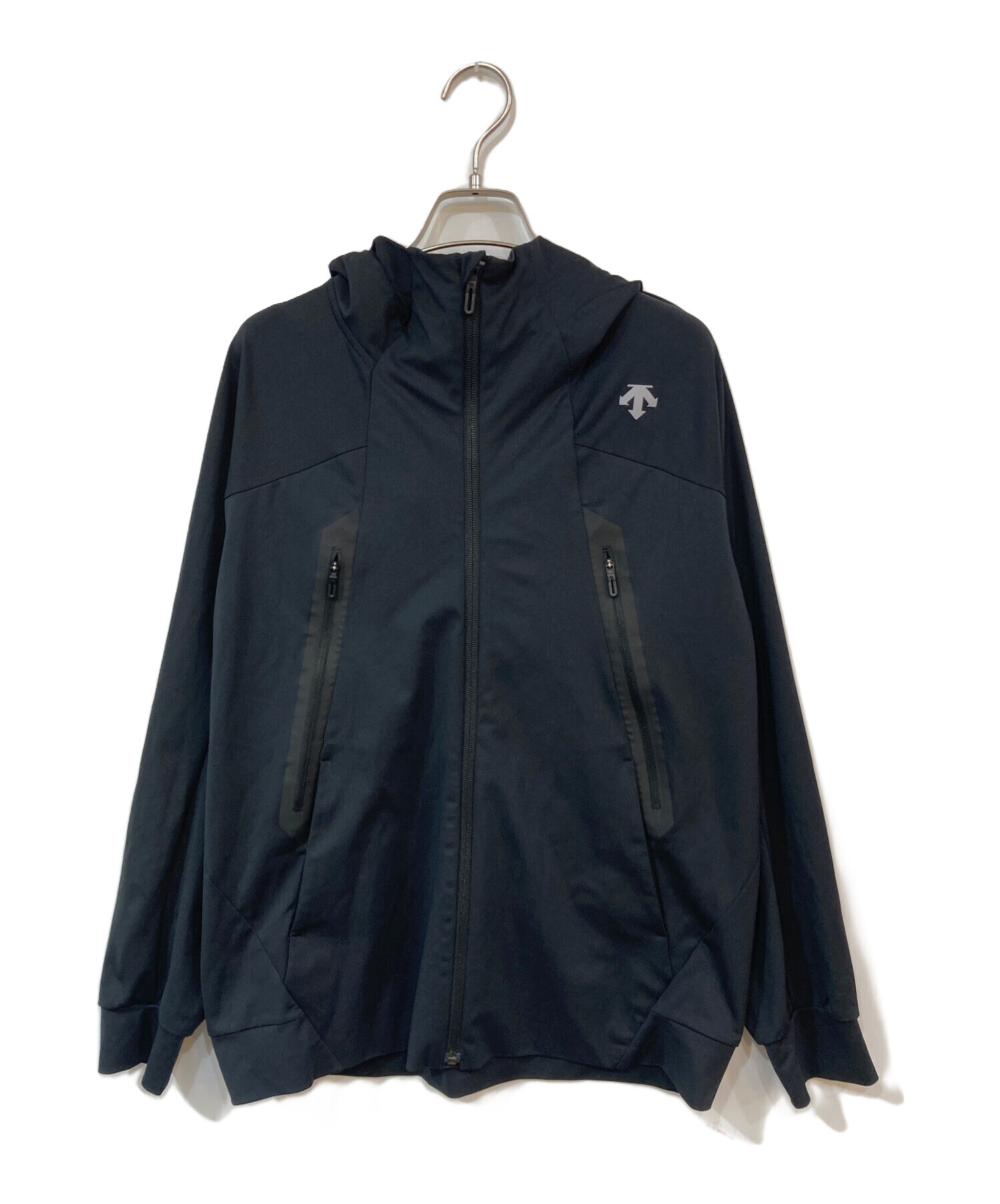 中古・古着通販】DESCENTE (デサント) トレーニングパーカー ブラック
