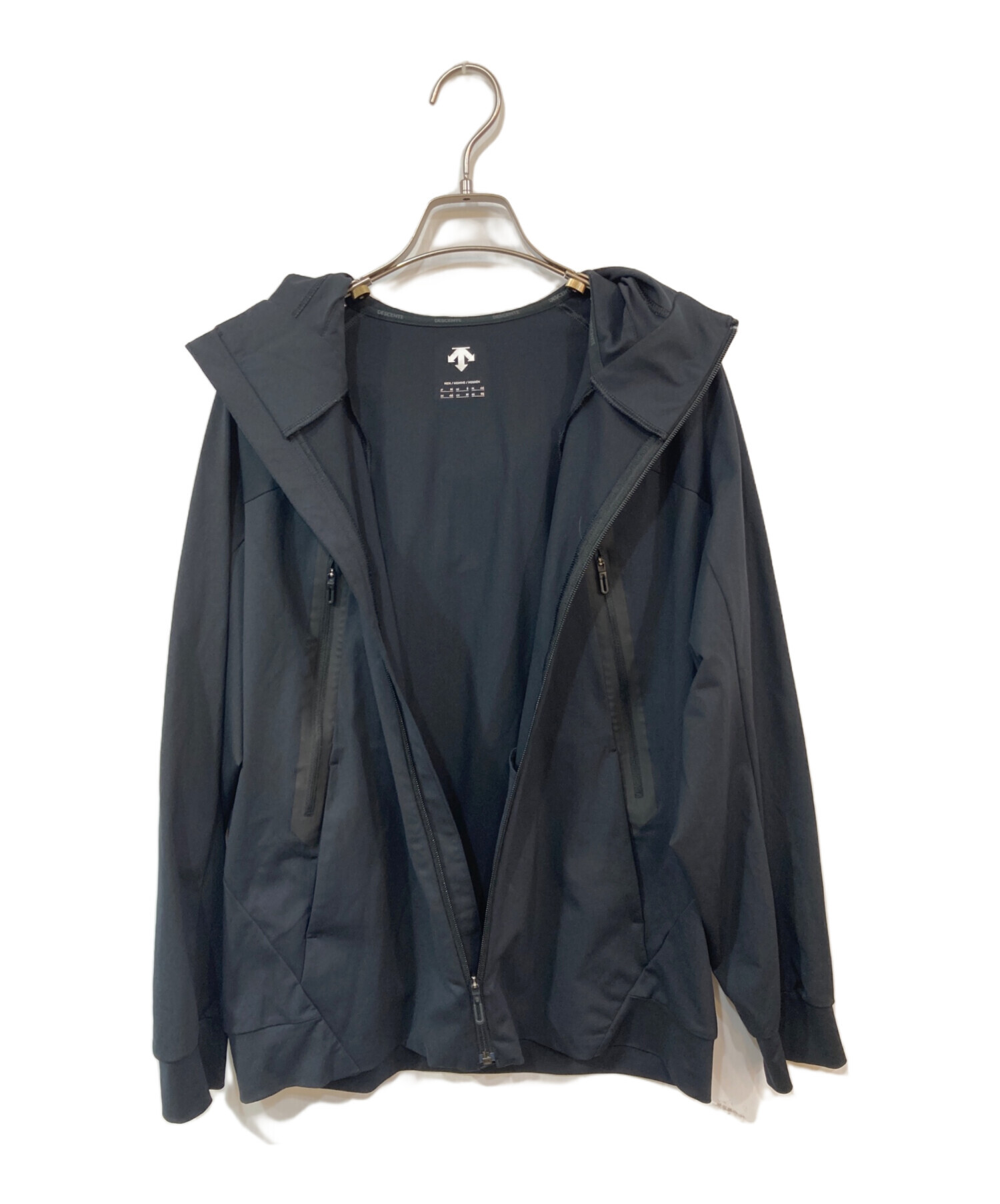 中古・古着通販】DESCENTE (デサント) トレーニングパーカー ブラック 