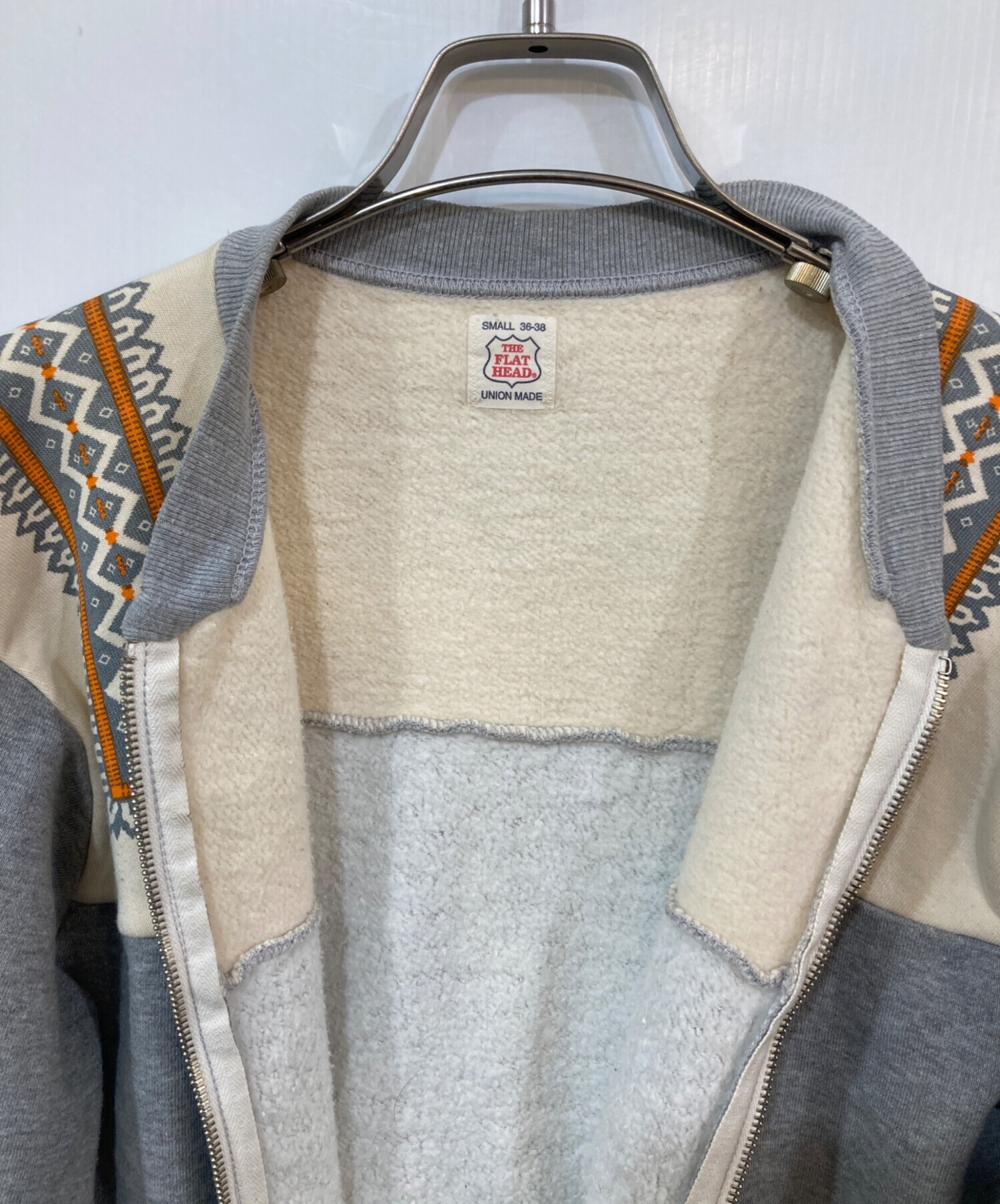 フラットヘッド　雪柄　フルジップ　スゥェット　サイズ36古着　 中古・古着通販】THE FLAT HEAD (ザ・フラットヘッド) 雪柄フルジップ