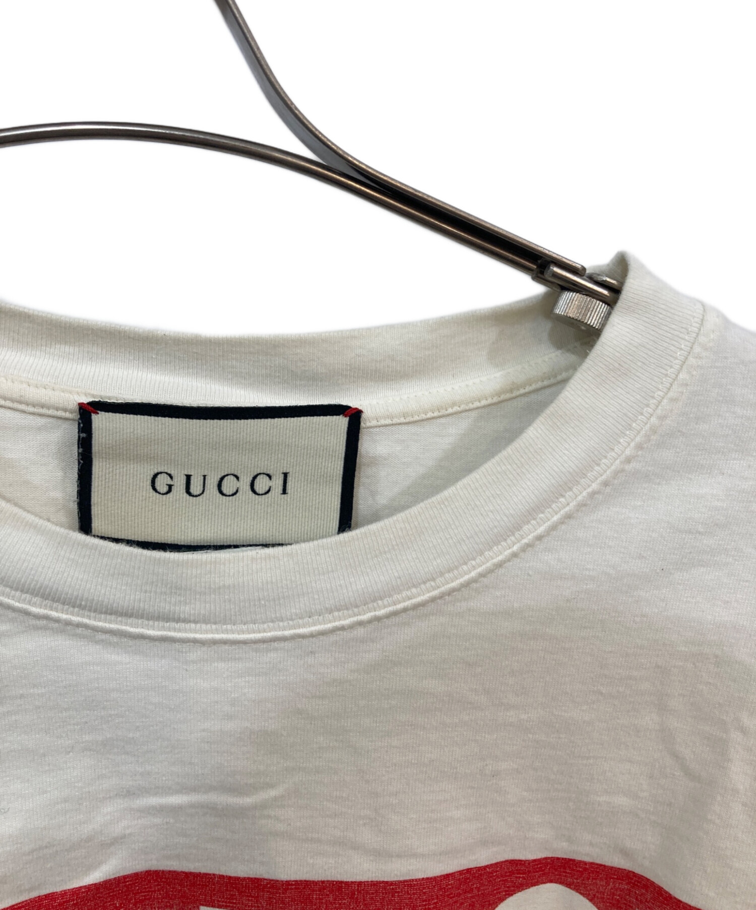 中古・古着通販】GUCCI (グッチ) THEFACEプリントTシャツ ホワイト
