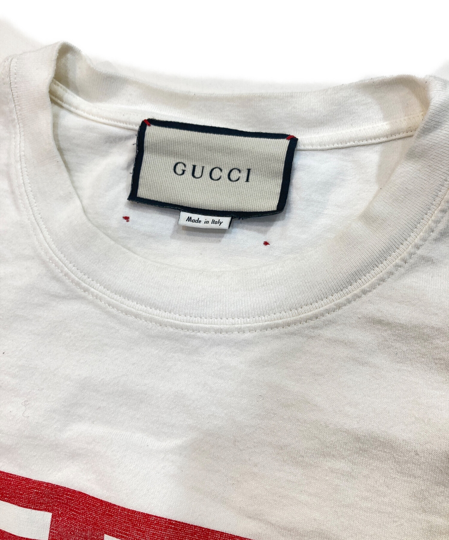 中古・古着通販】GUCCI (グッチ) THEFACEプリントTシャツ ホワイト