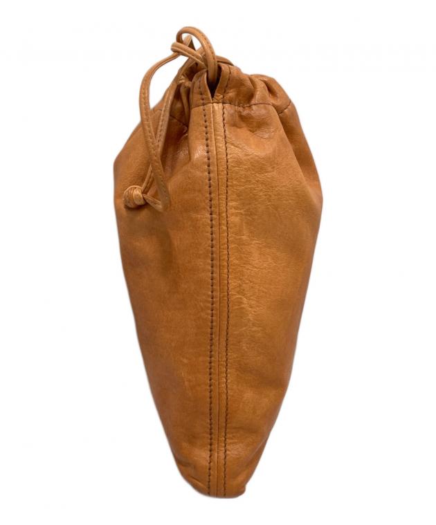 レア 希少 美品 genten ゲンテン レザー 巾着 キャメル 中古・古着通販】genten (ゲンテン) レザー巾着バッグ ブラウン