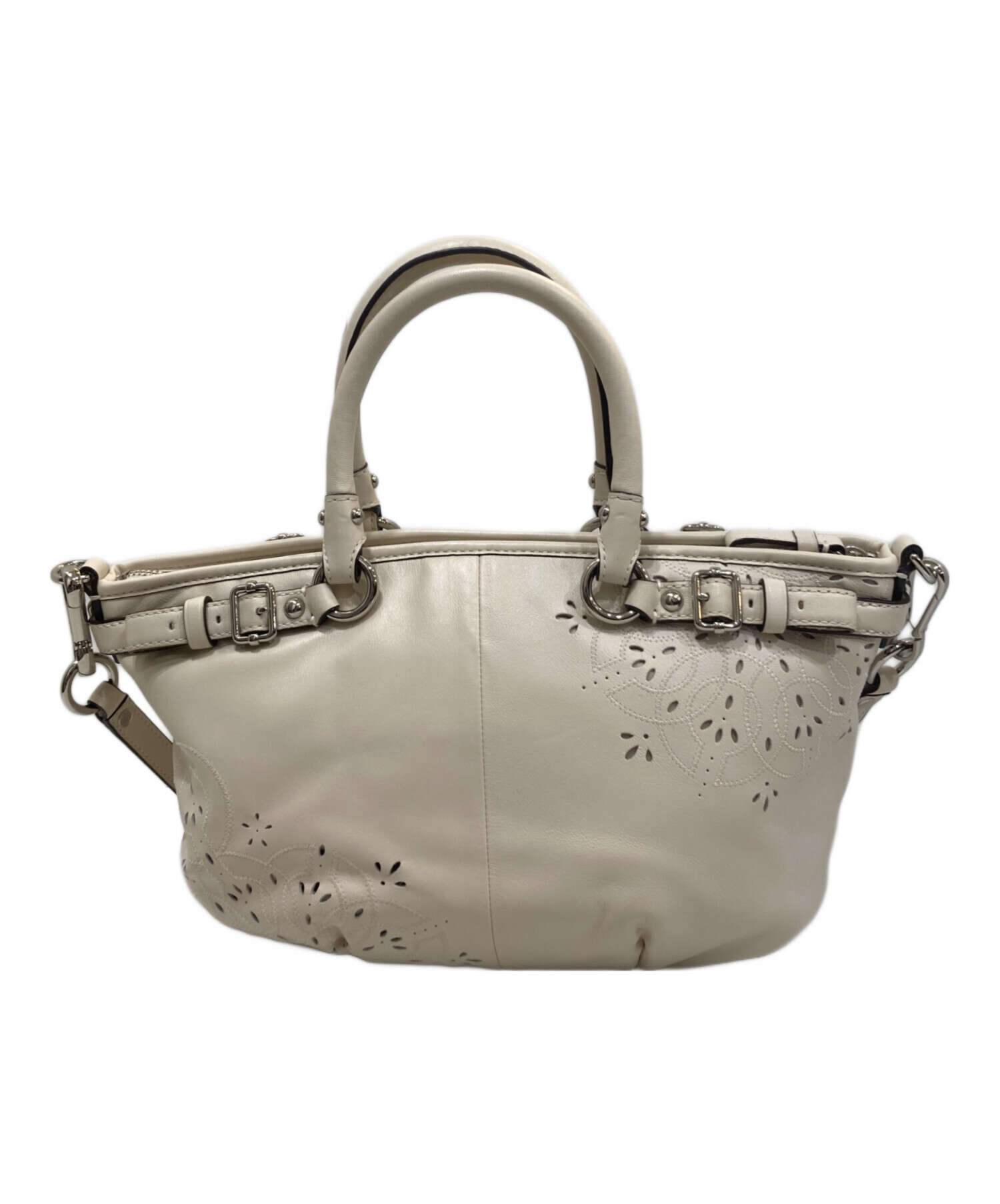 中古・古着通販】COACH (コーチ) マディソン 2WAYバッグ ホワイト 