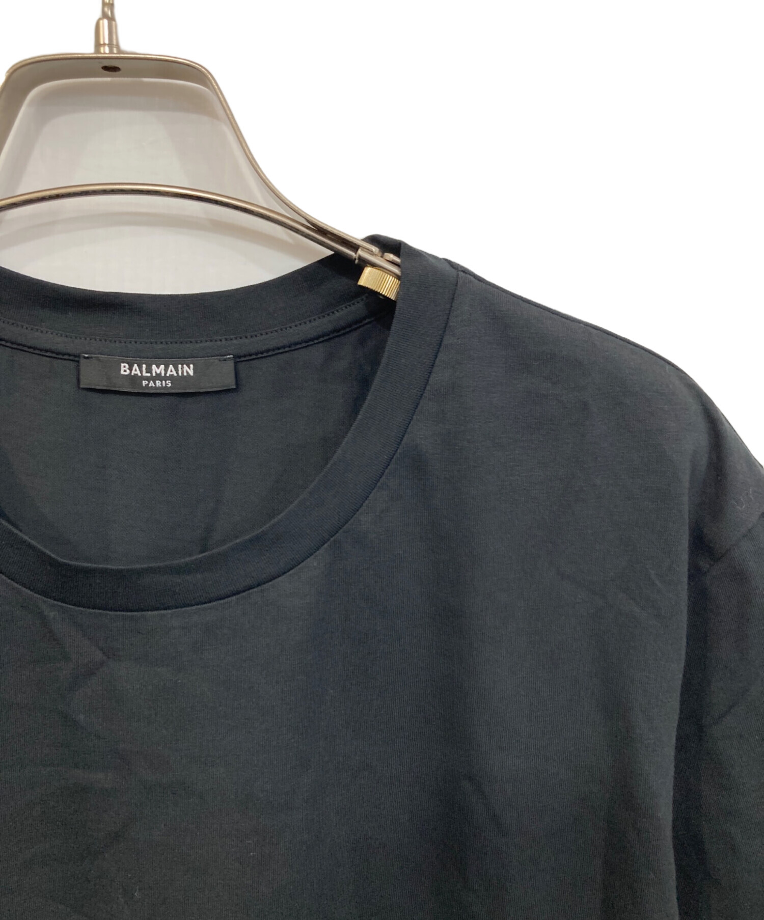 中古・古着通販】BALMAIN (バルマン) Tシャツ ブラック サイズ:SIZE M 