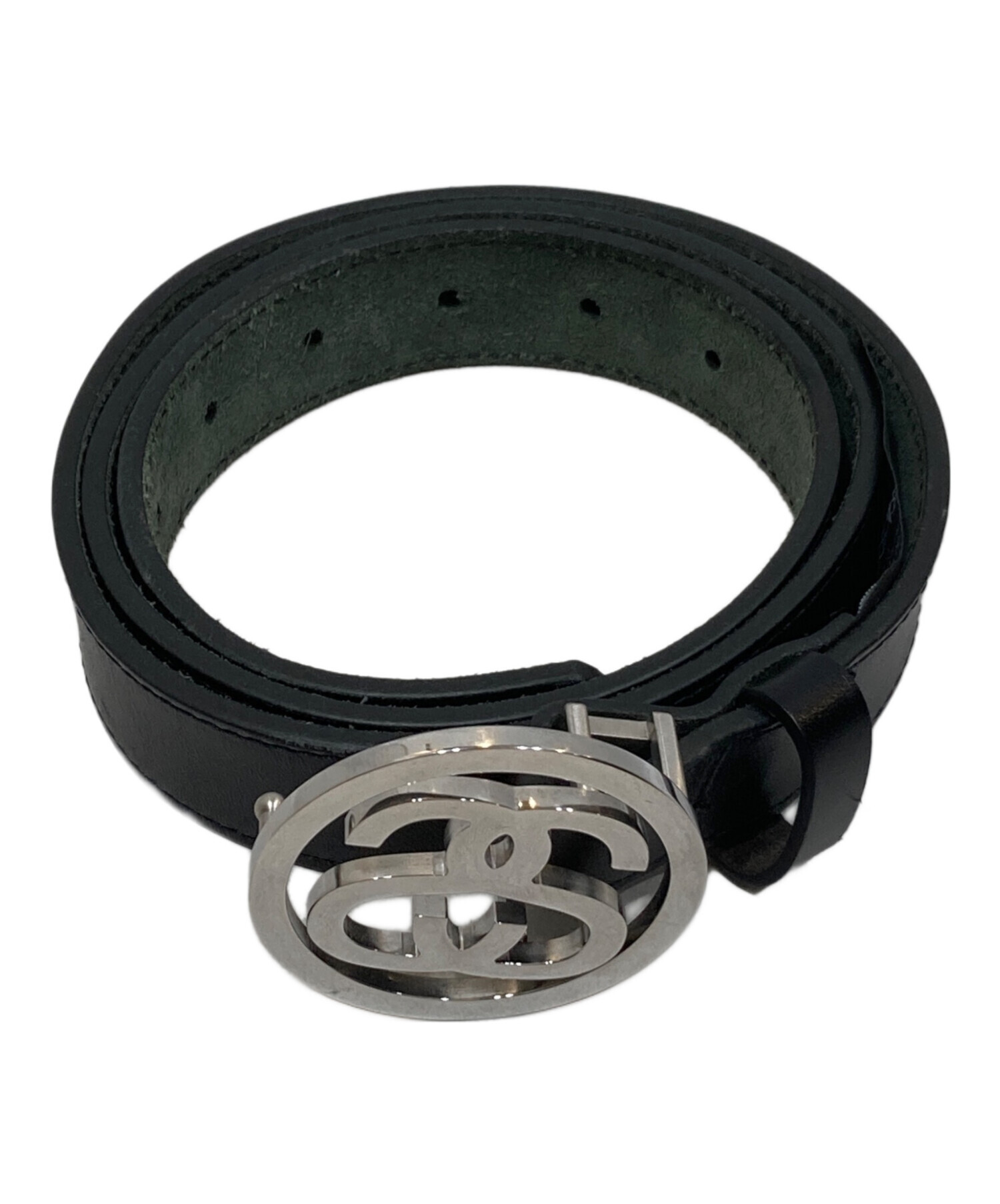 STUSSY SS-LINK BUCKLE BELT ブラック L/XL 新品 Stussy SS-Link Cowboy Belt Black Men's - SS24 - US