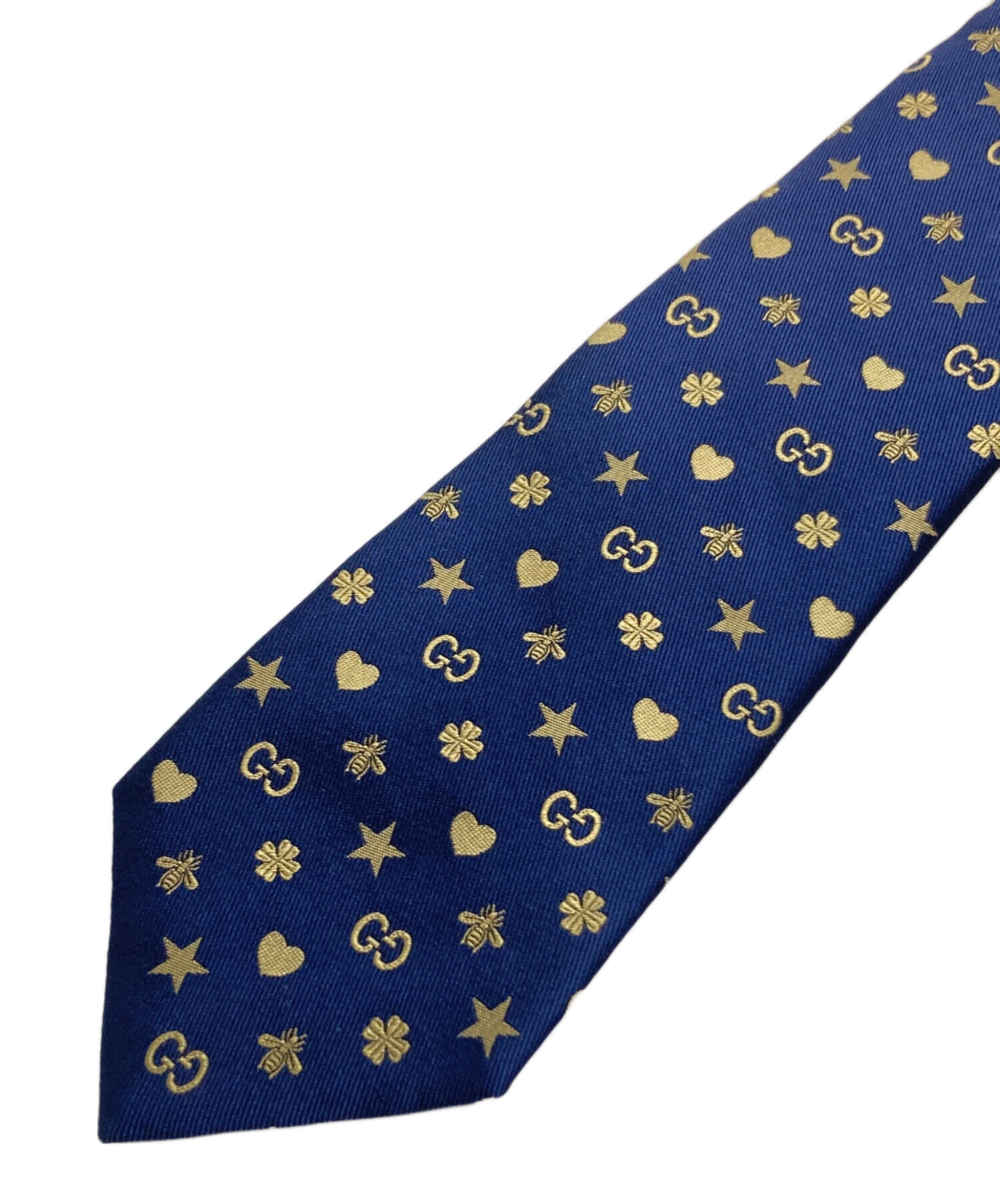 GUCCI ネクタイ　bee 中古・古着通販】GUCCI (グッチ) Beeネクタイ ネイビー サイズ:148