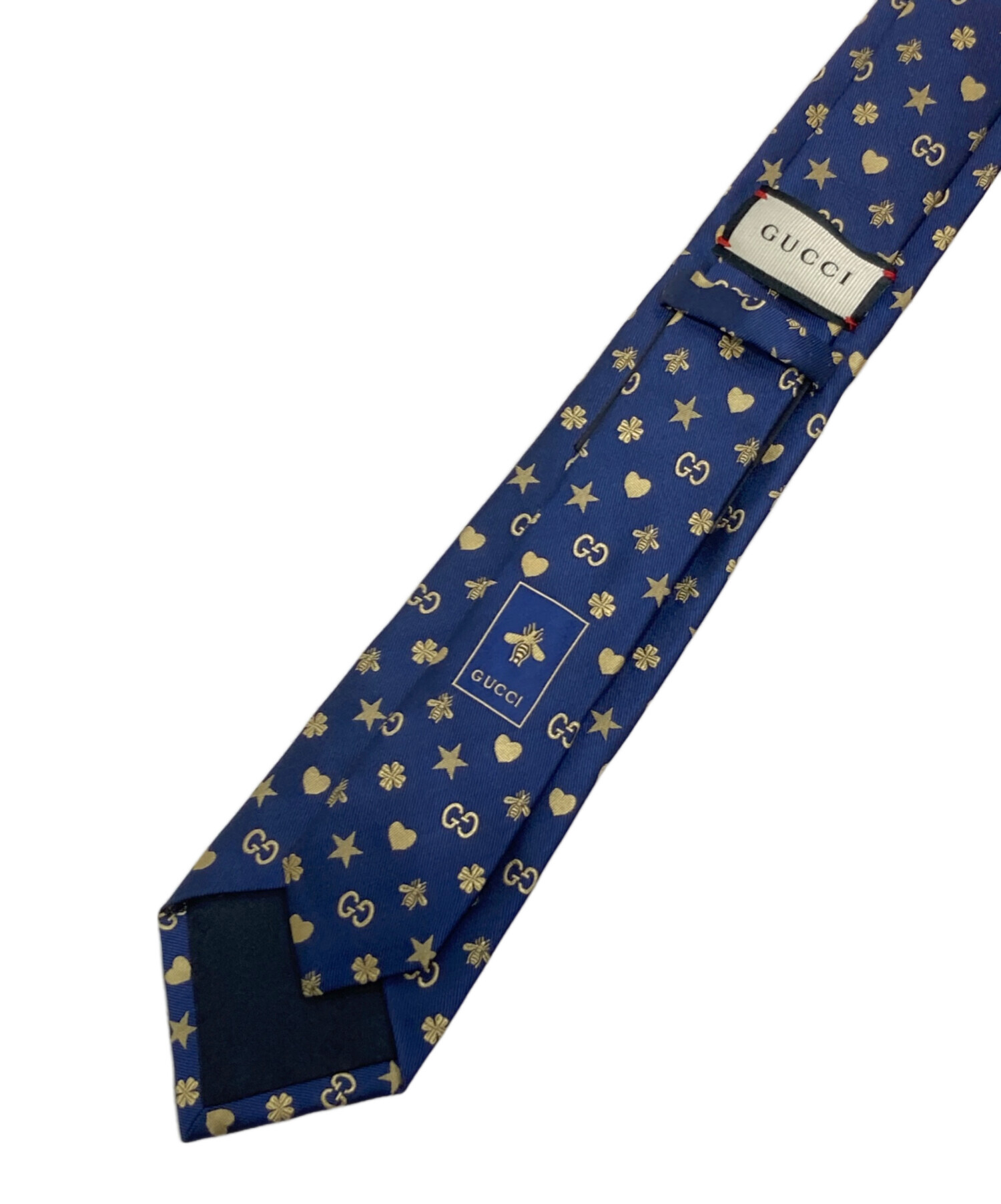中古・古着通販】GUCCI (グッチ) Beeネクタイ ネイビー サイズ:148
