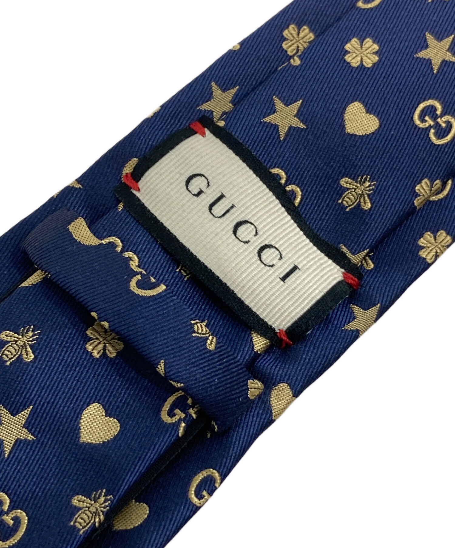 中古・古着通販】GUCCI (グッチ) Beeネクタイ ネイビー サイズ:148