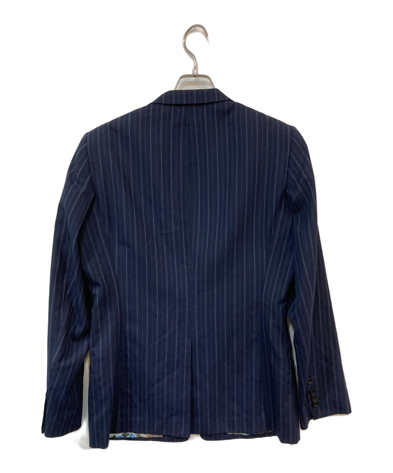 日本製【Paul Smith】ストライプ柄テーラードジャケット　ネイビー　M 中古・古着通販】Paul Smith (ポールスミス) ストライプテーラード