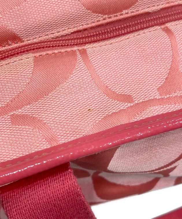 中古・古着通販】COACH (コーチ) シグネチャー トートバッグ ピンク