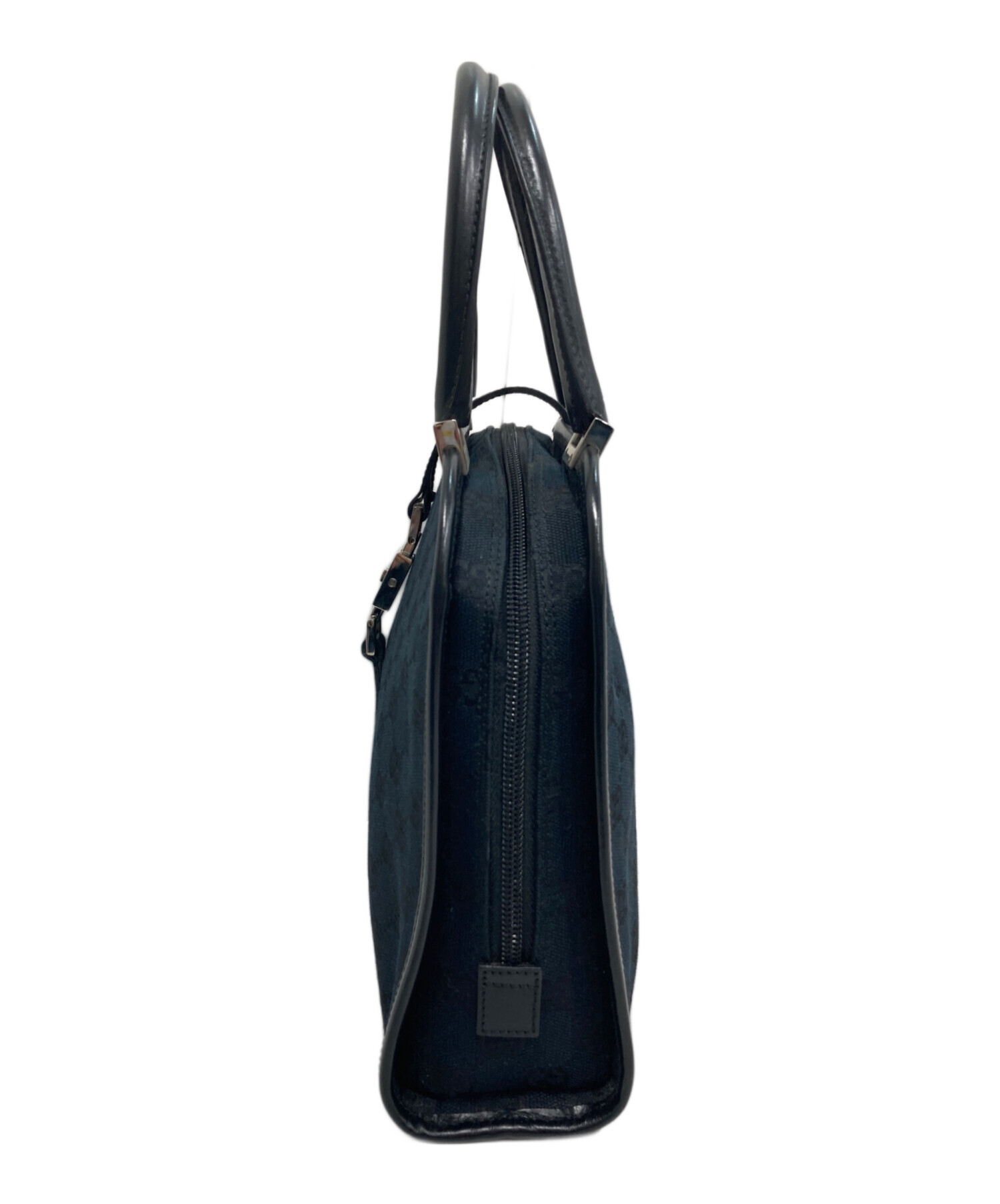 中古・古着通販】GUCCI (グッチ) ジャッキーGGハンドバッグ ブラック 