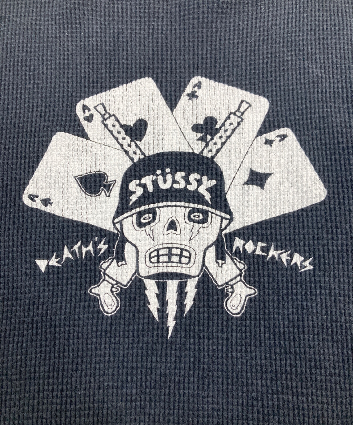 中古・古着通販】stussy (ステューシー) サーマルカットソー ブラック