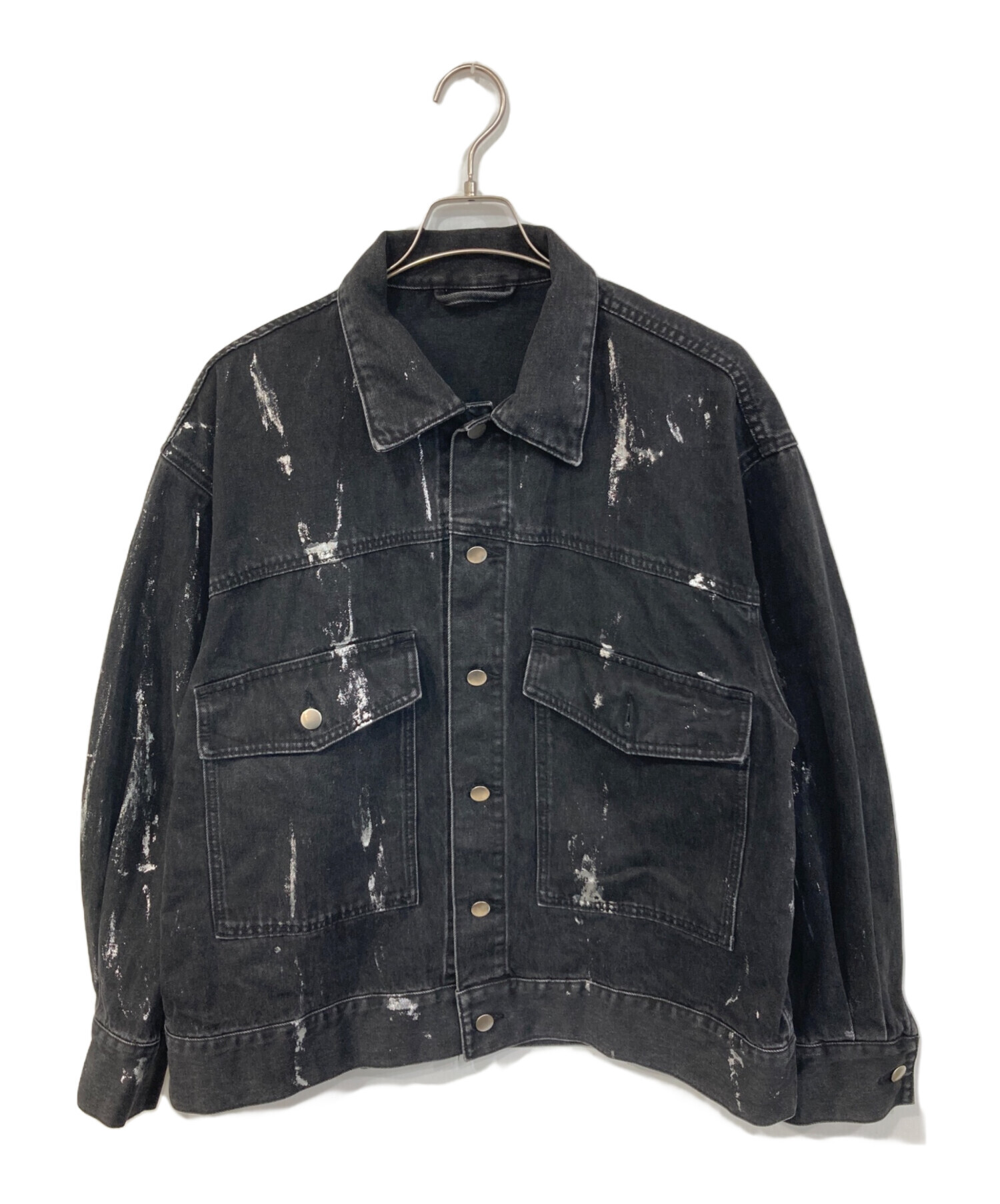 中古・古着通販】HARE (ハレ) デニムジャケット ブラック サイズ:S
