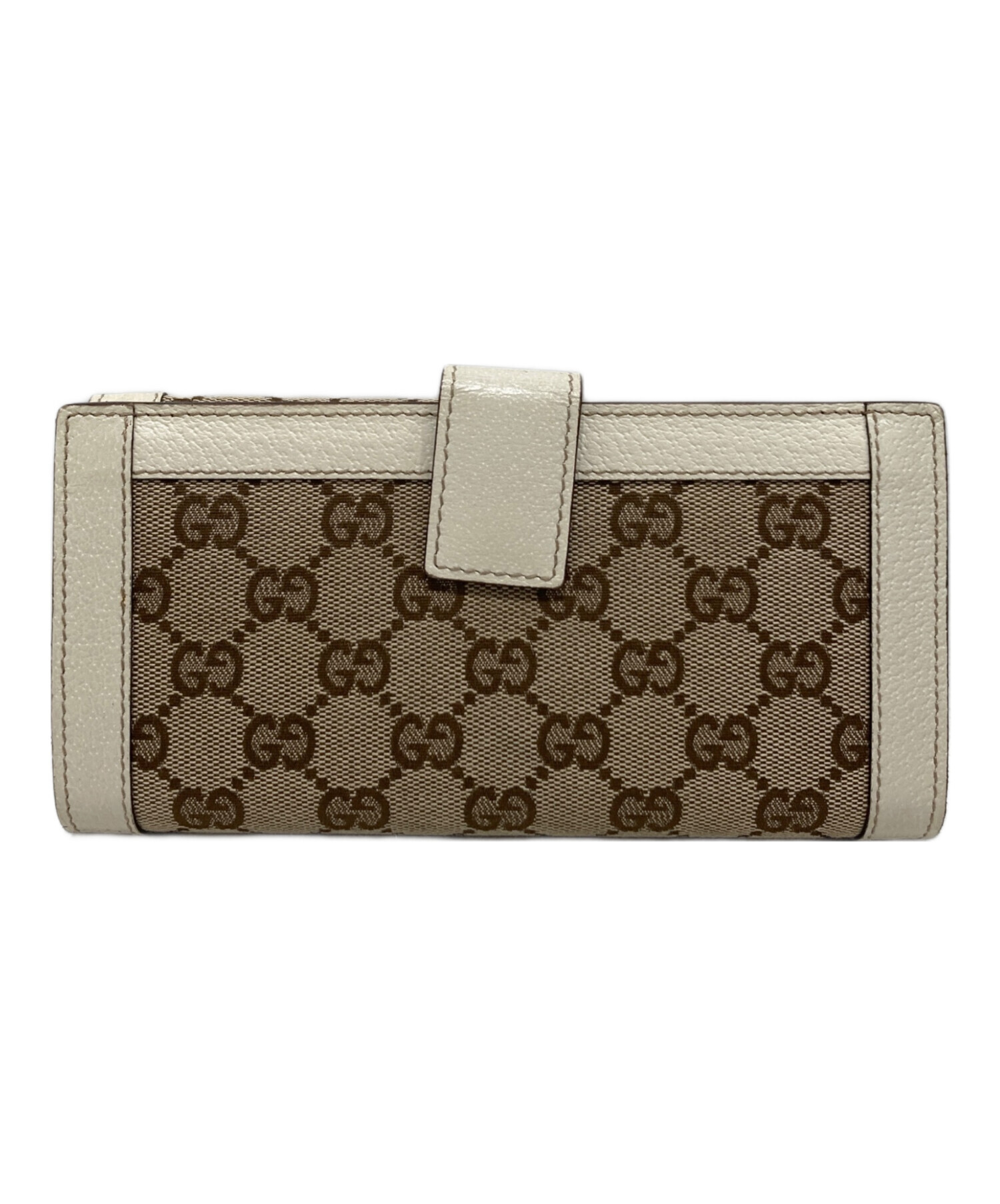 中古・古着通販】GUCCI (グッチ) GG柄長財布 ホワイト｜ブランド・古着