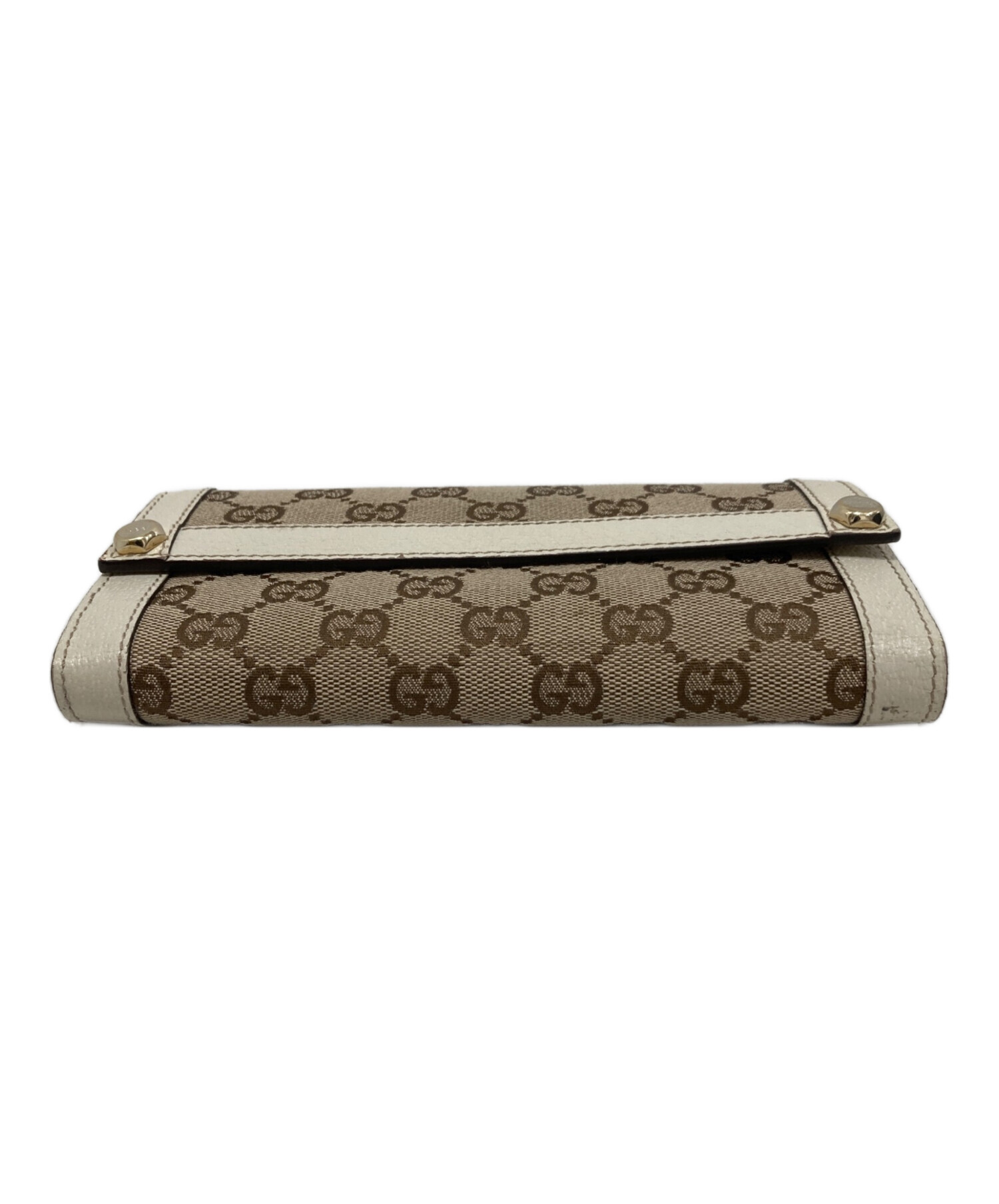 中古・古着通販】GUCCI (グッチ) GG柄長財布 ホワイト｜ブランド・古着