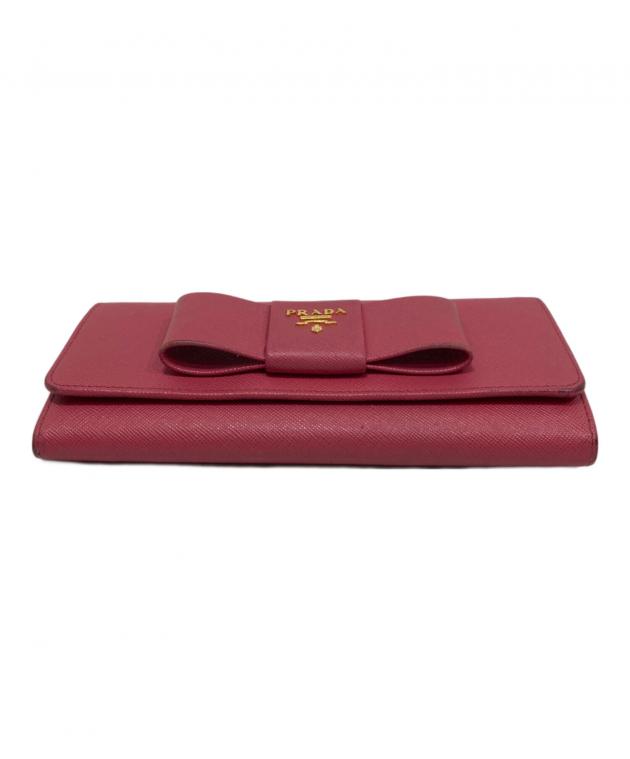 PRADA プラダ 財布・ケース  ピンク 【古着】【中古】【送料無料】 中古・古着通販】PRADA (プラダ) 3つ折り財布 ピンク｜ブランド・古着