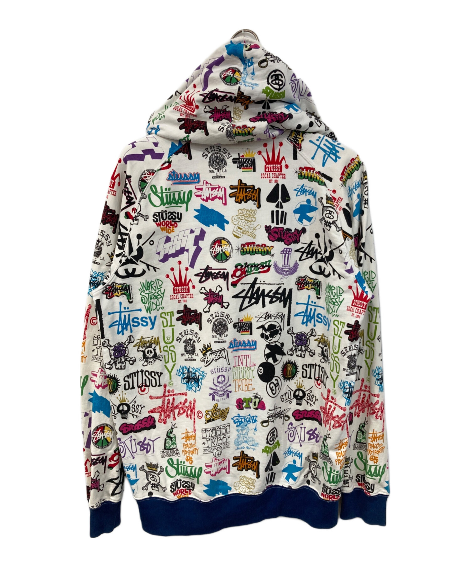 archive stussy グラフィティプリントジップパーカー 中古・古着通販】stussy (ステューシー) 歴代ロゴプリントジップ